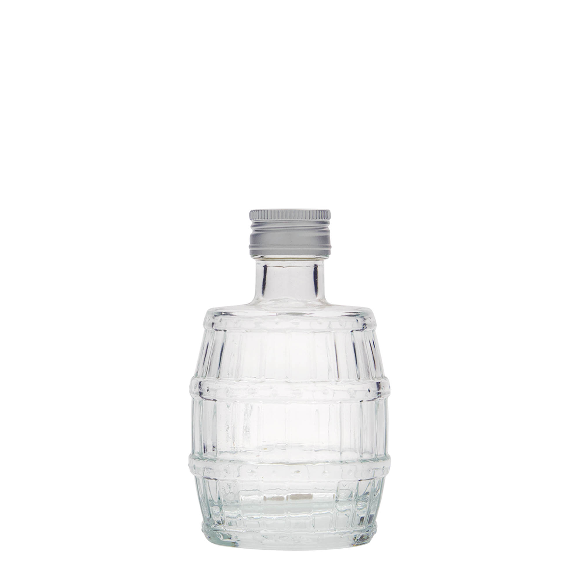 100 ml üveges palack 'hordó', nyílás: PP 24 100 ml üveges palack 'hordó', nyílás: PP 24