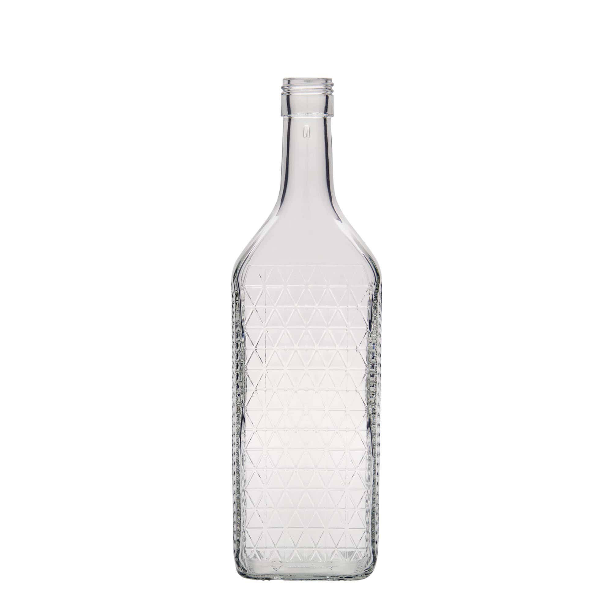 700 ml üvegpalack 'Caruso', téglalap alakú, nyílás: PP 31,5
