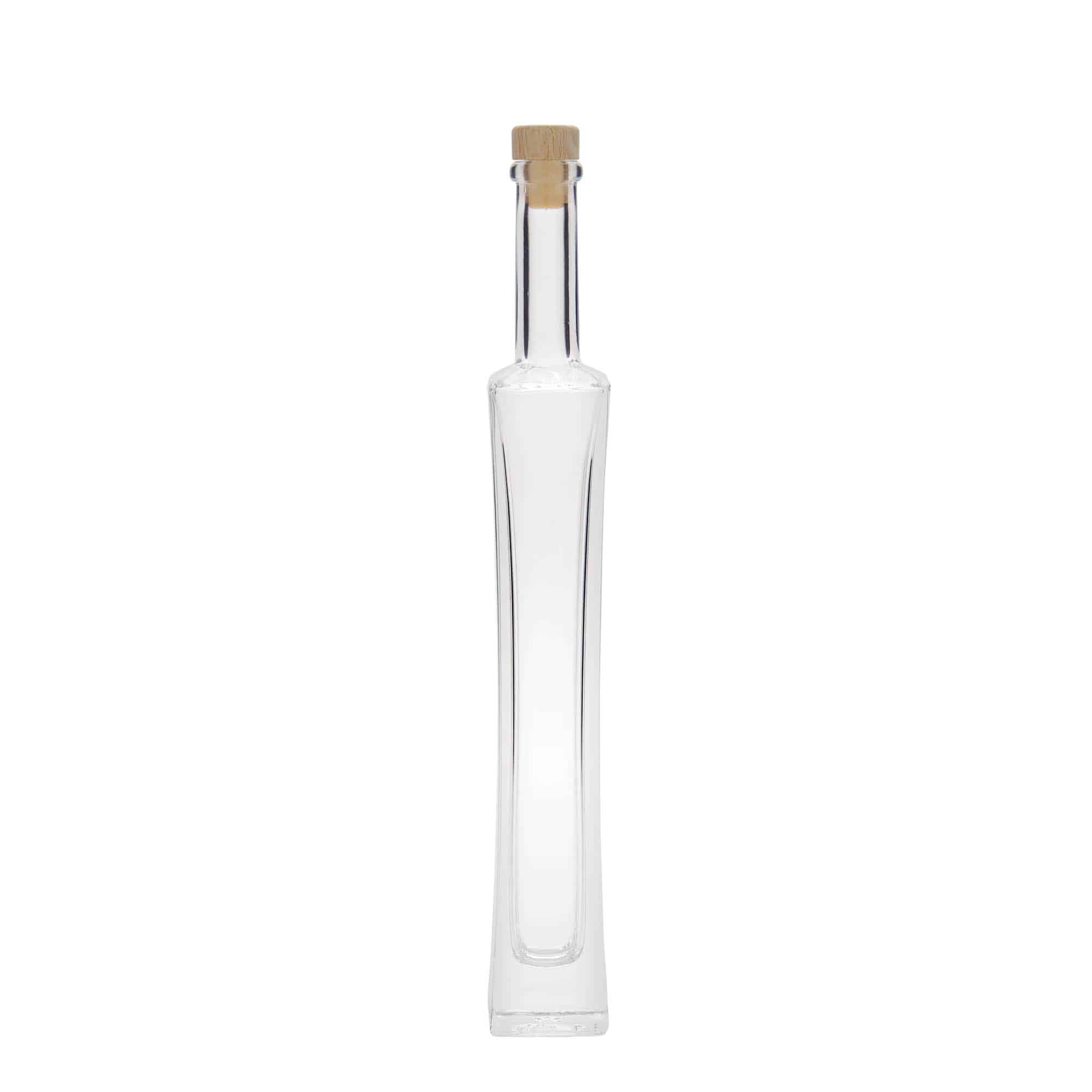100 ml-es üvegpalack 'Koko', négyzet alakú, szájnyílás: parafadugó