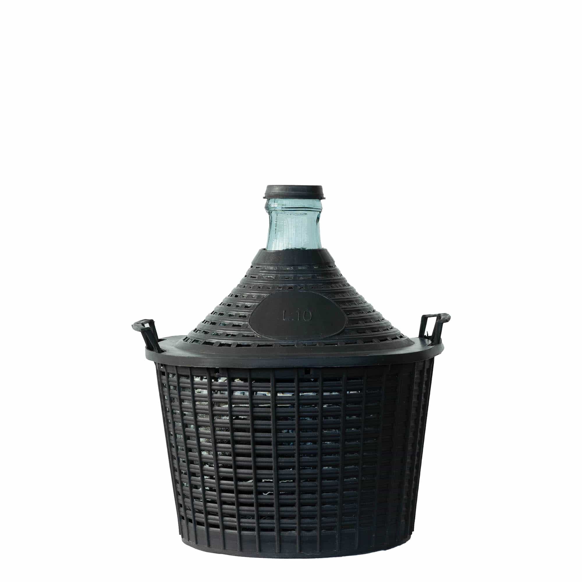 10 l ballonpalack keskeny nyakú, üveg, nyílás: ráhúzható fedél