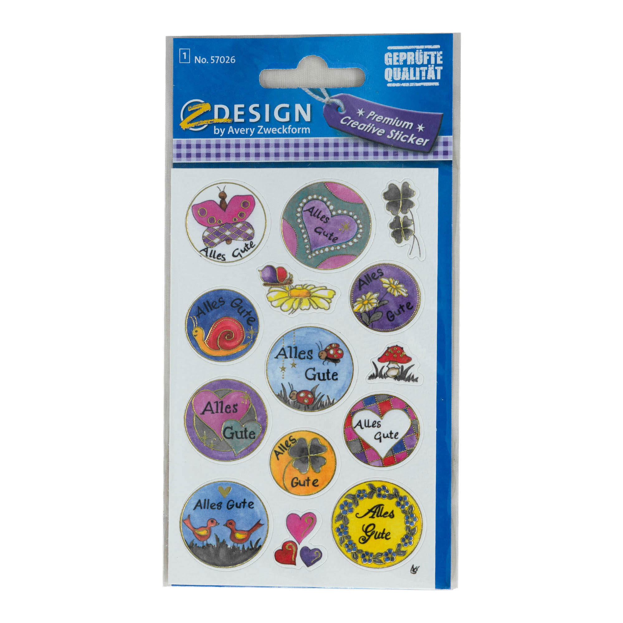 Zweckform matrica „Minden jót”, többszínű Zweckform matrica „Minden jót”, többszínű