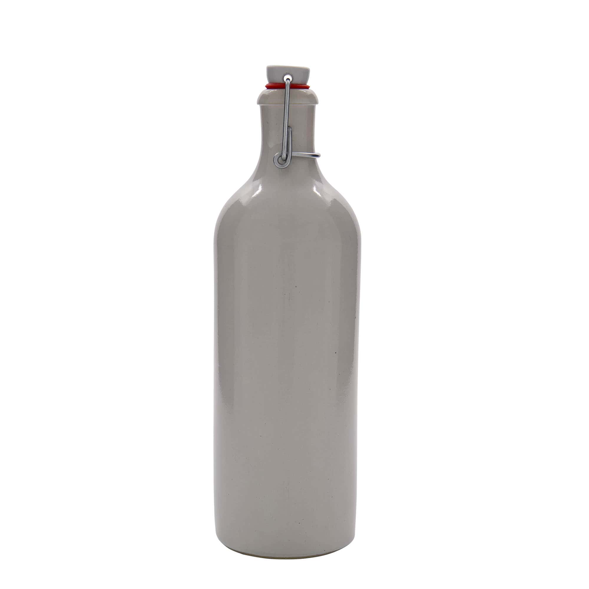 750 ml agyagedény, kőedény, fehér, nyílás: patentzár