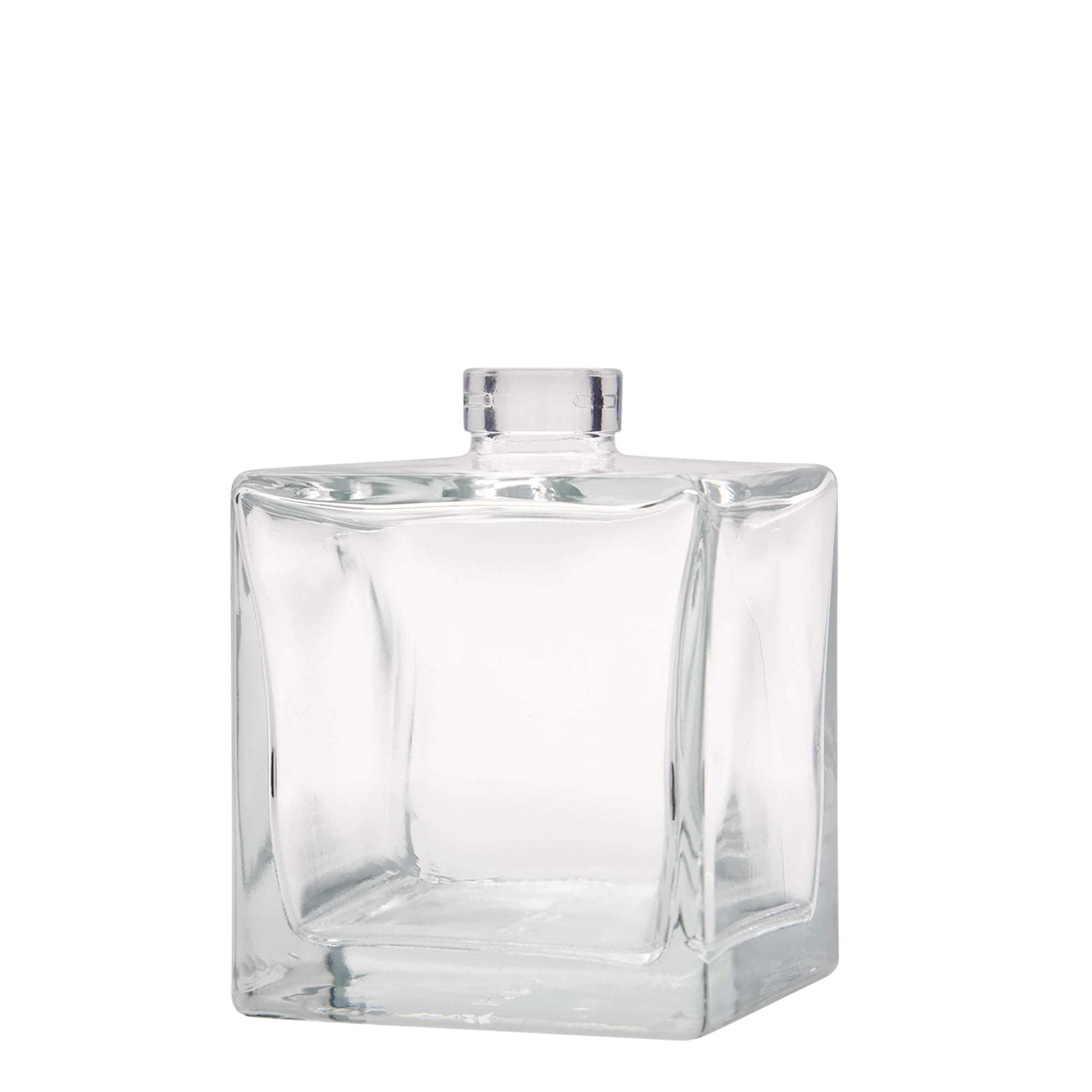 500 ml üvegpalack 'Cube', négyzet alakú, nyílás: parafa