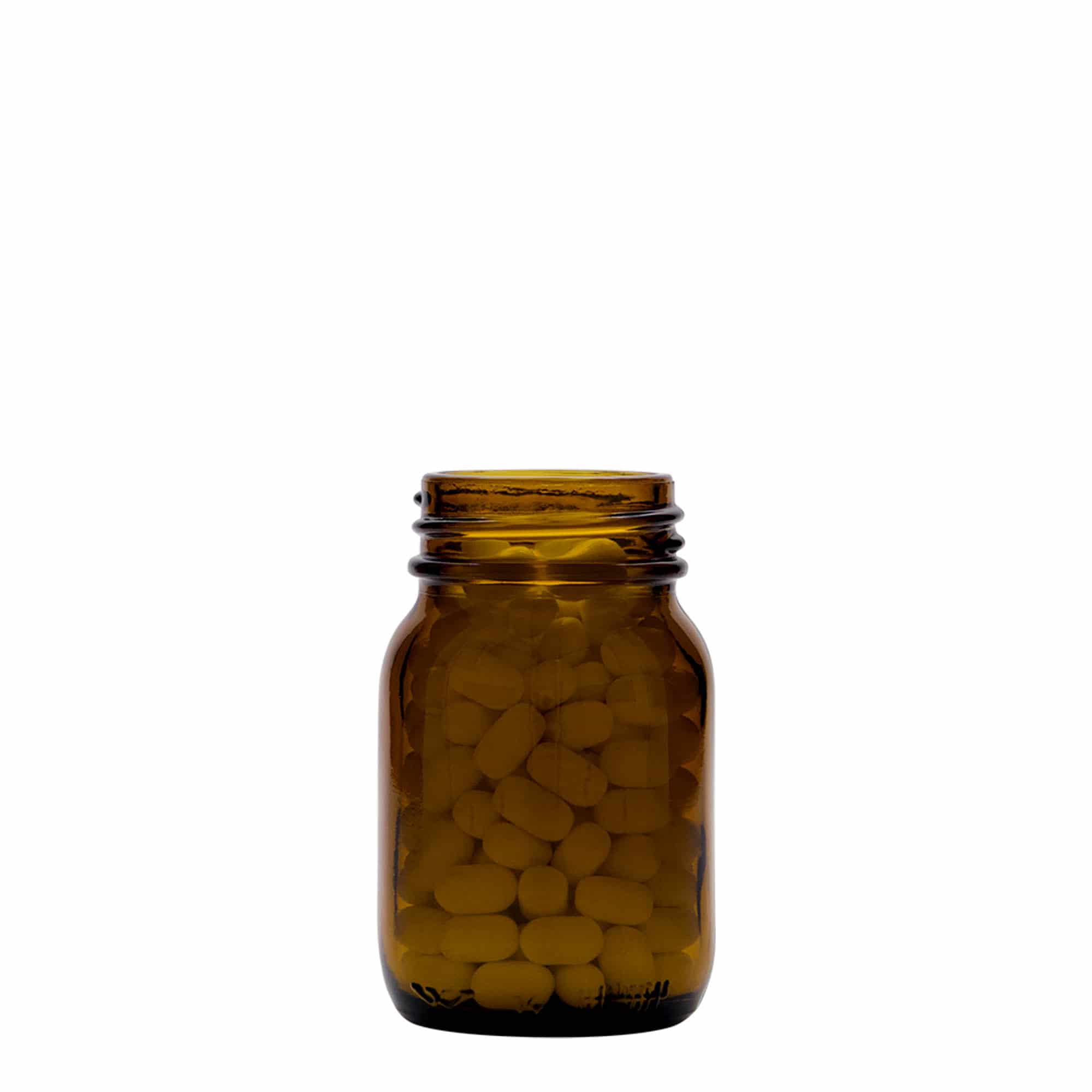 75 ml széles szájú üveg, barna, nyílás: DIN 40