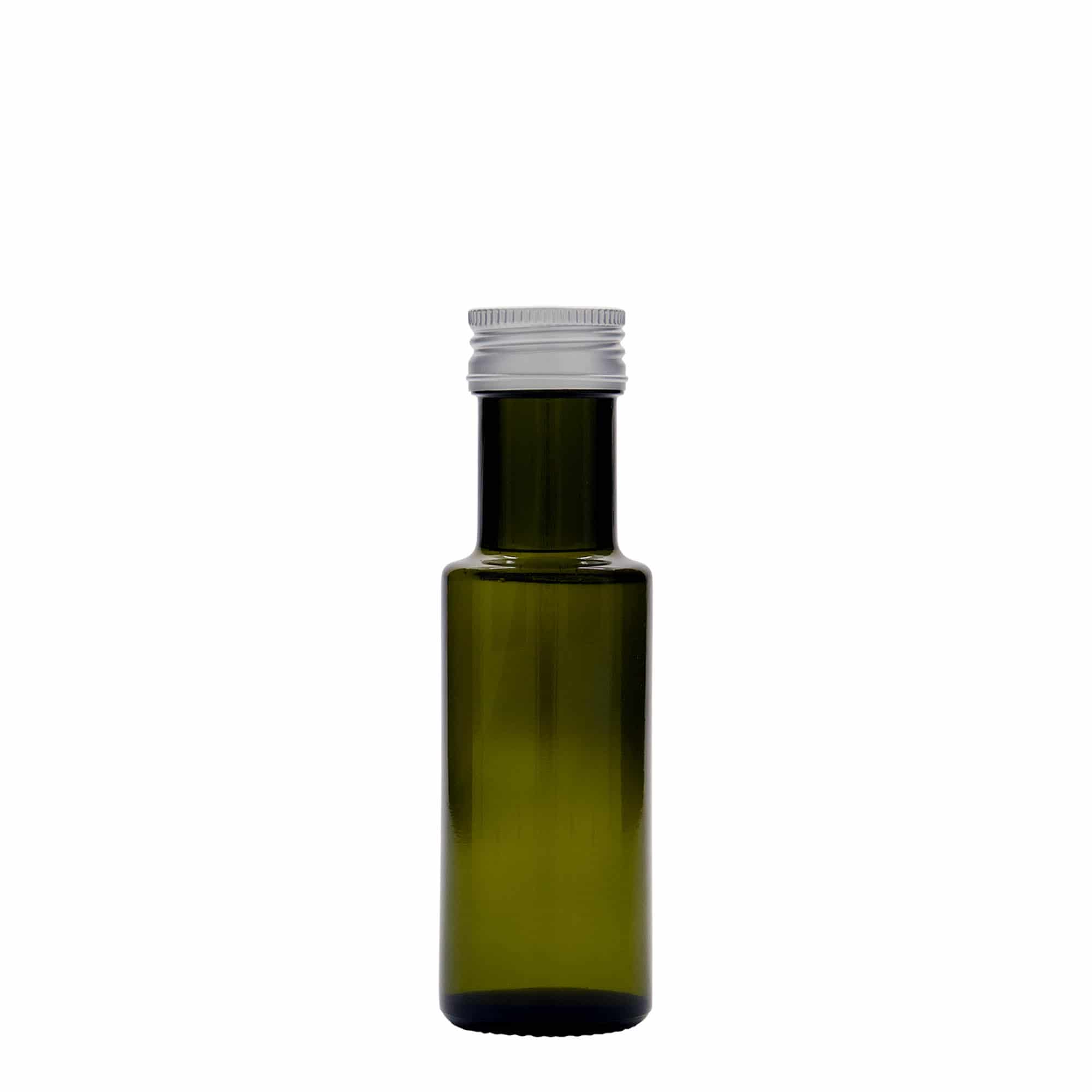 100 ml üvegpalack 'Dorica', antikzöld, nyak: PP 31,5