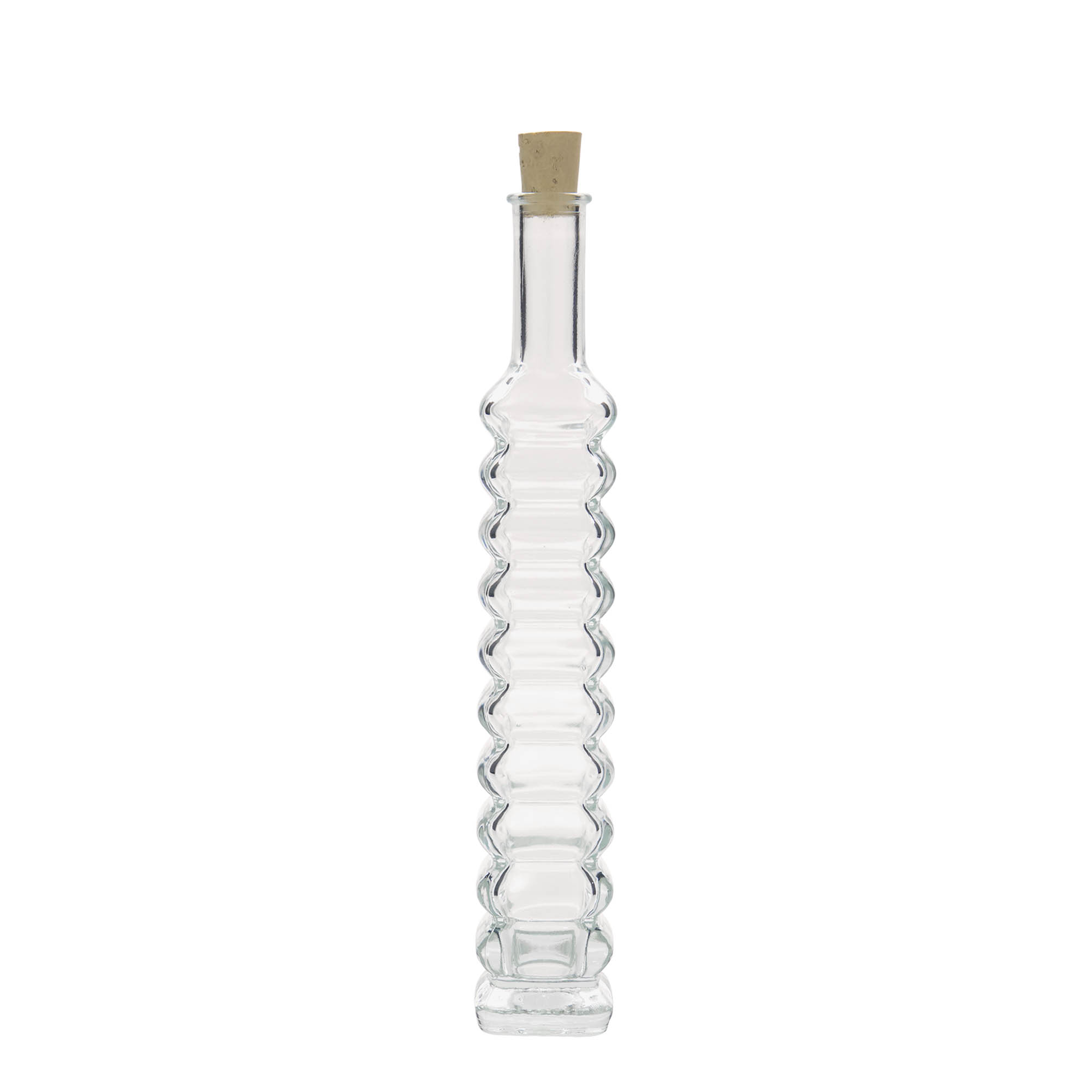 100 ml üveges üveg „Roma”, négyzet alakú, nyílás: parafa