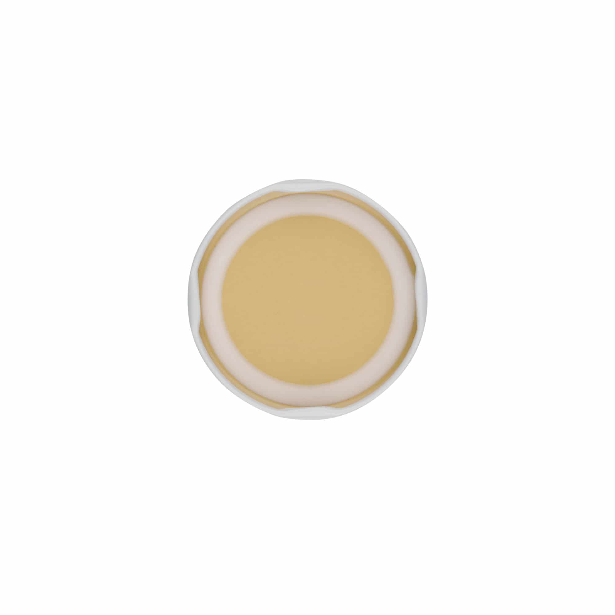 Twist-Off-fedél, fehérlemez, fehér, nyílásra: TO 58