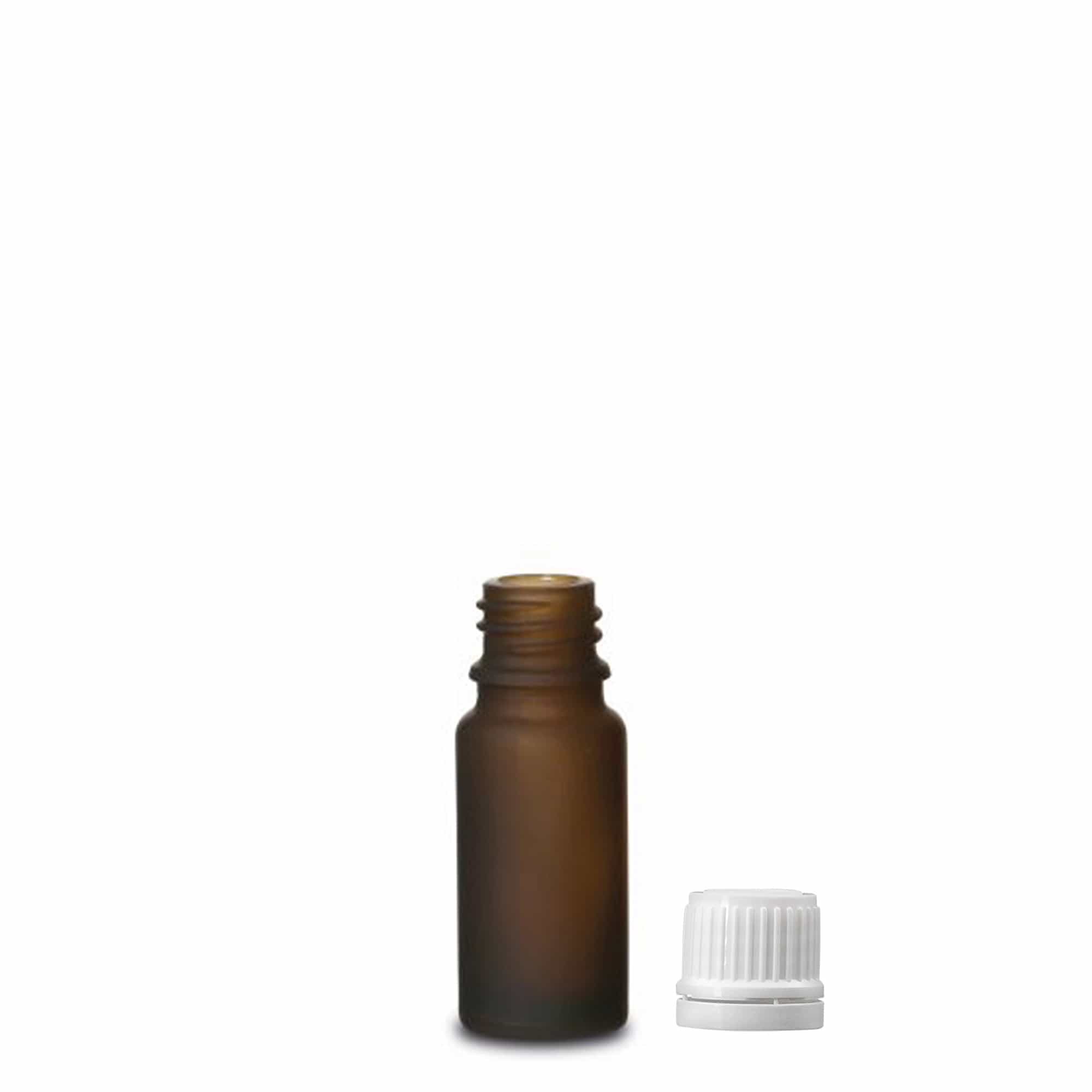 10 ml orvosi üveg, barna, mattított, nyílás: DIN 18