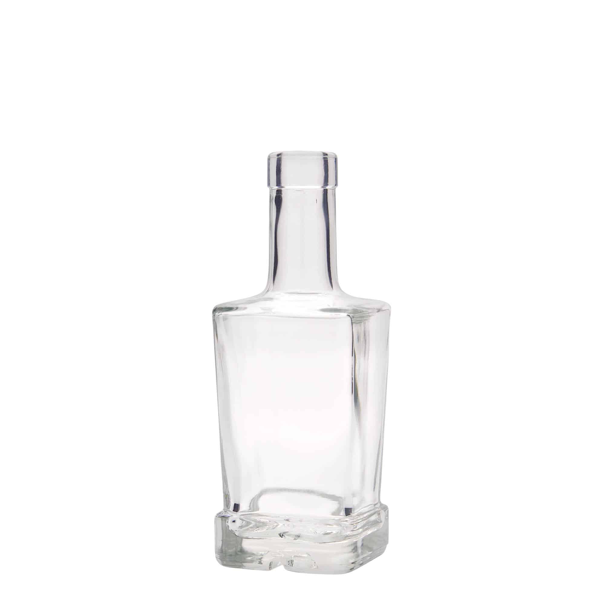 250 ml-es üvegpalack 'Rene', négyzet alakú, szájnyílás: parafadugó