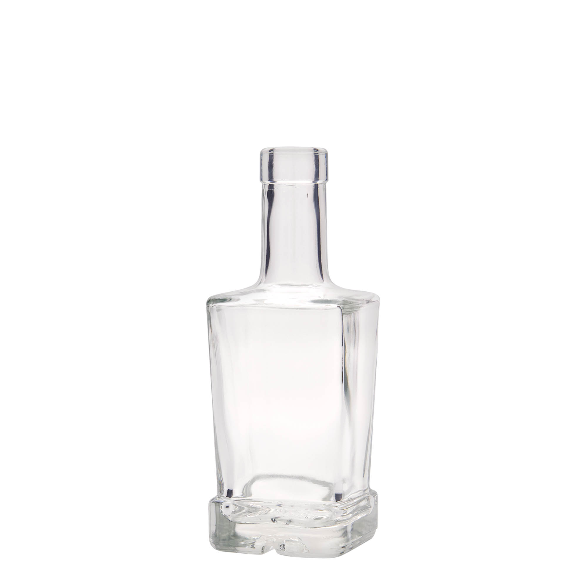 250 ml üvegpalack 'Rene', négyzet alakú, nyílás: parafa