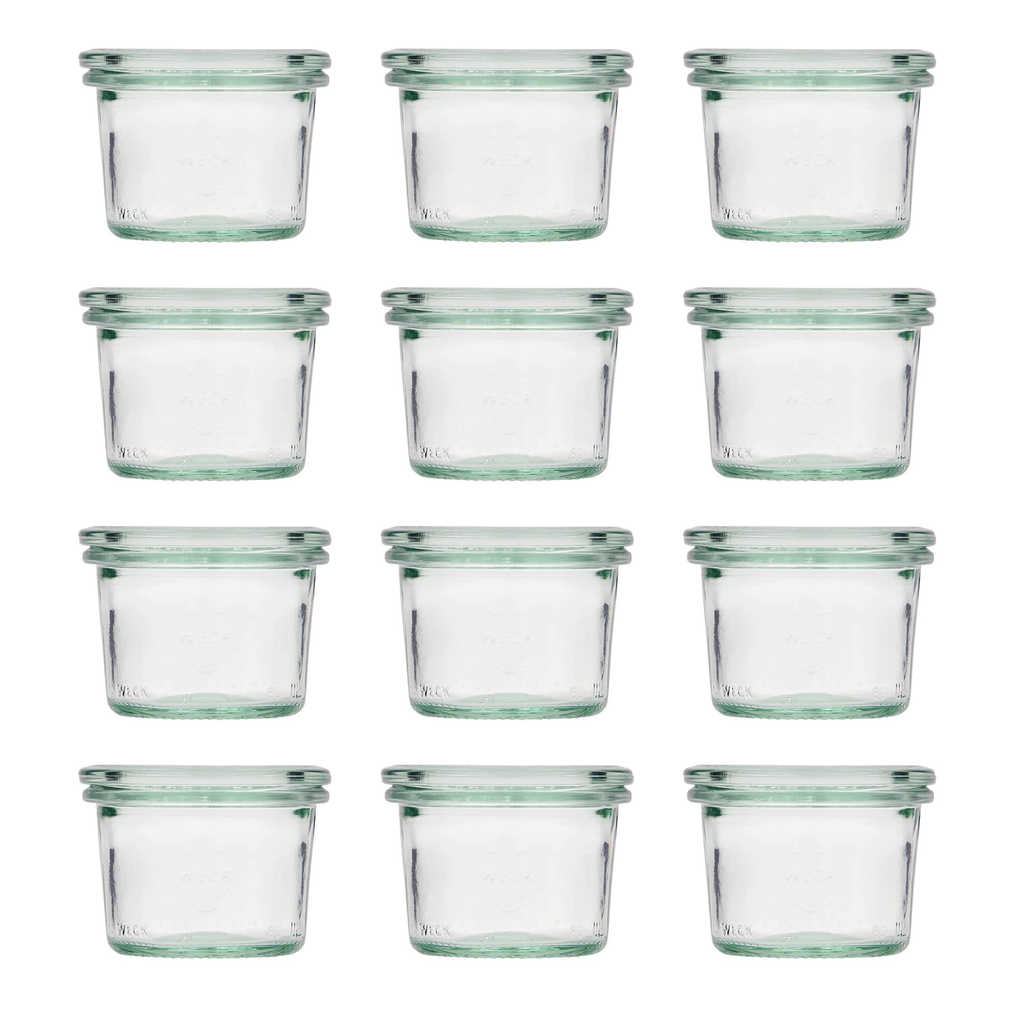 12x 80 ml Felfordítható WECK-üveg üvegfedéllel RR 60
