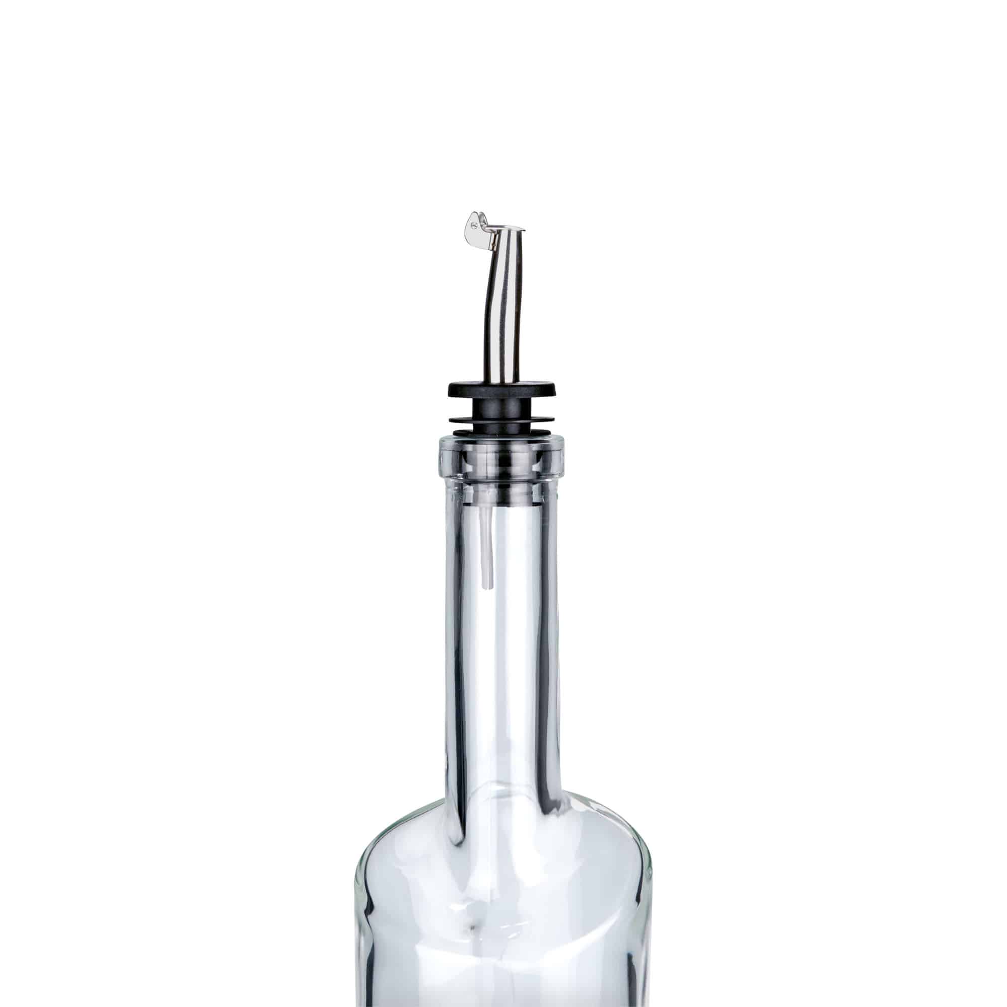 Inox kiöntő fém fedéllel, rozsdamentes acél, ezüst