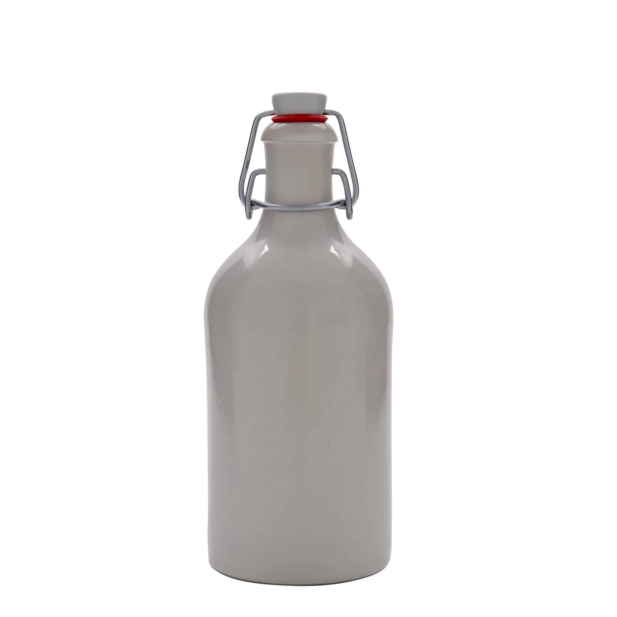 500 ml agyagedény, kőedény, fehér, száj: patentzár