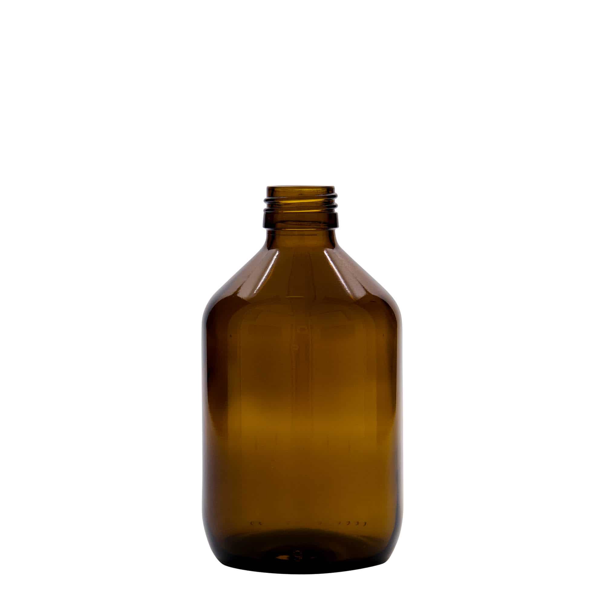 300 ml-es patikai üveg, barna, üveg, szájnyílás: PP 28 300 ml-es patikai üveg, barna, üveg, szájnyílás: PP 28