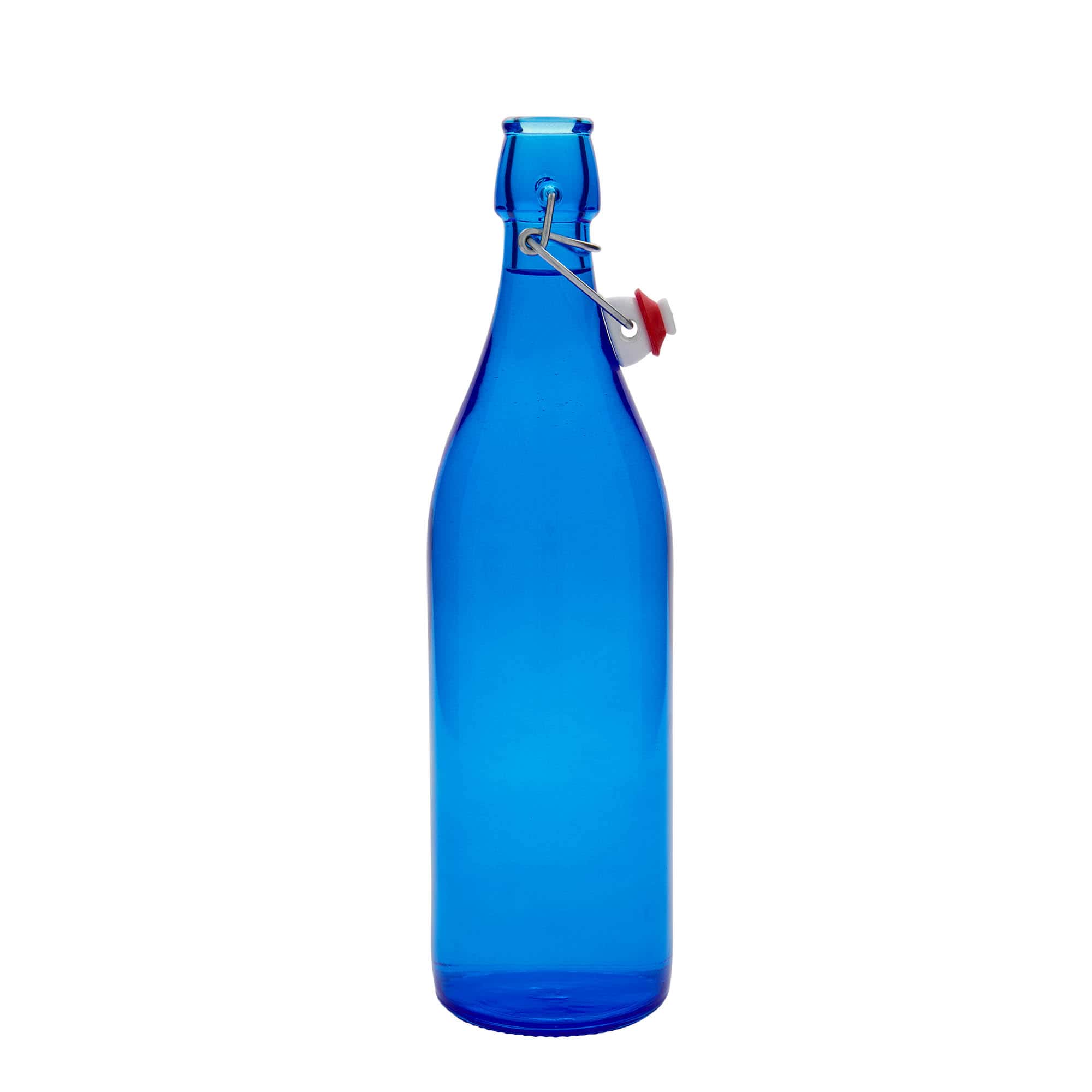 1.000 ml üvegpalack 'Giara', kék, nyílás: patentzár