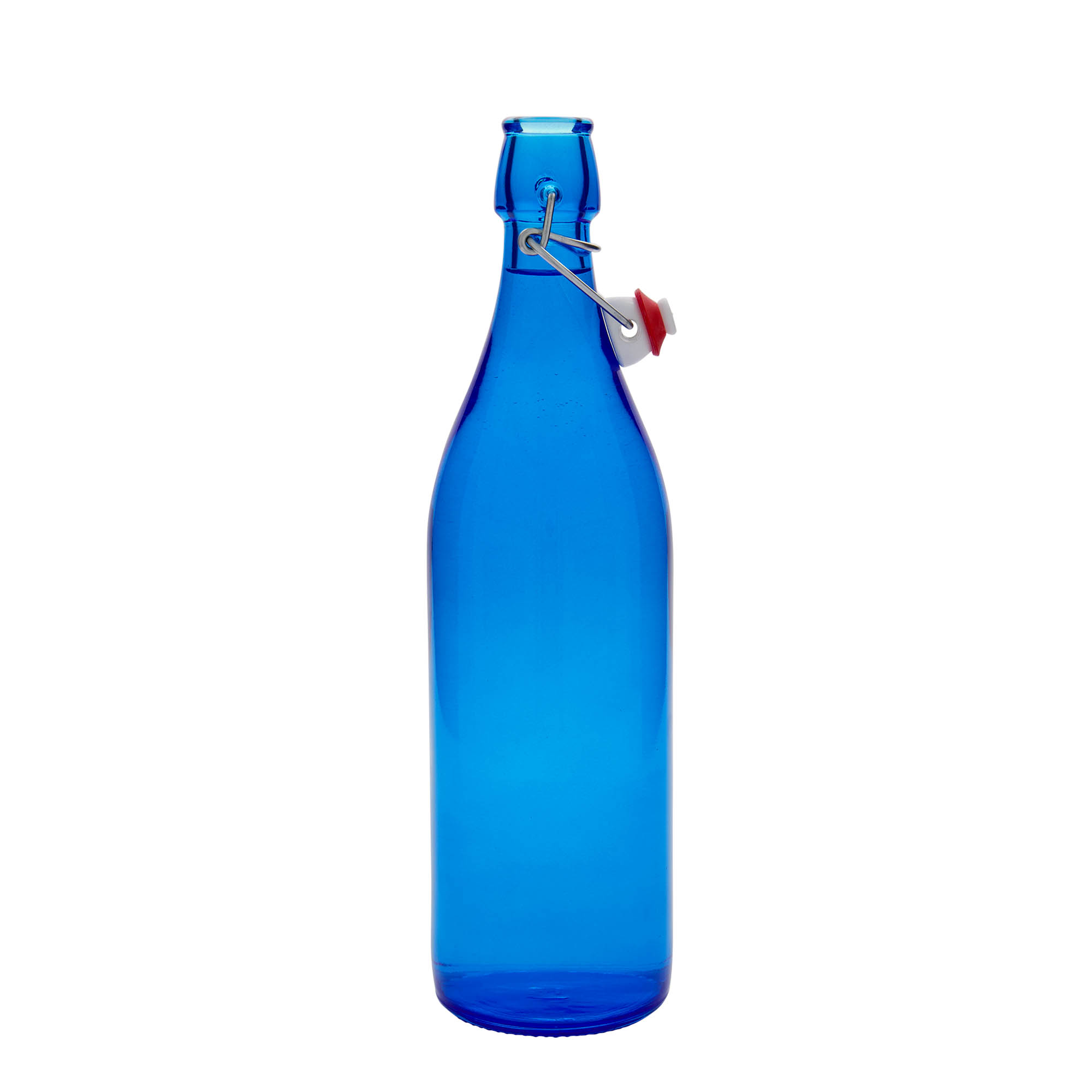 1.000 ml üvegpalack 'Giara', kék, nyílás: patentzár