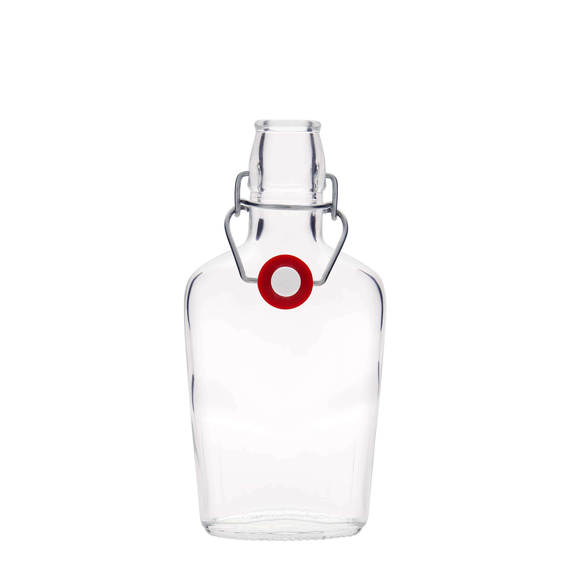250 ml üvegpalack 'Fiaschetta', ovális, nyílás: patentzár