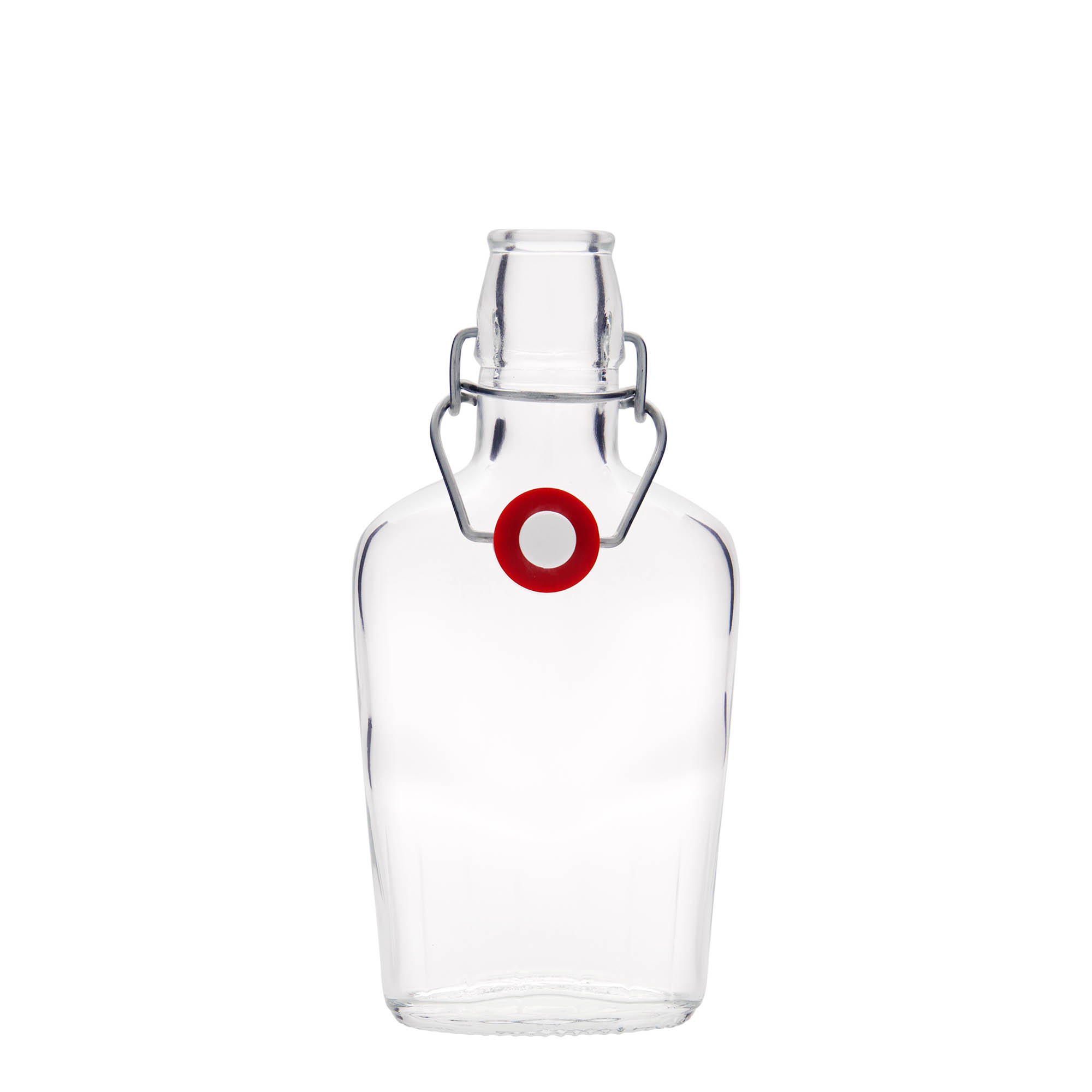 250 ml üvegpalack 'Fiaschetta', ovális, nyílás: patentzár 250 ml üvegpalack 'Fiaschetta', ovális, nyílás: patentzár