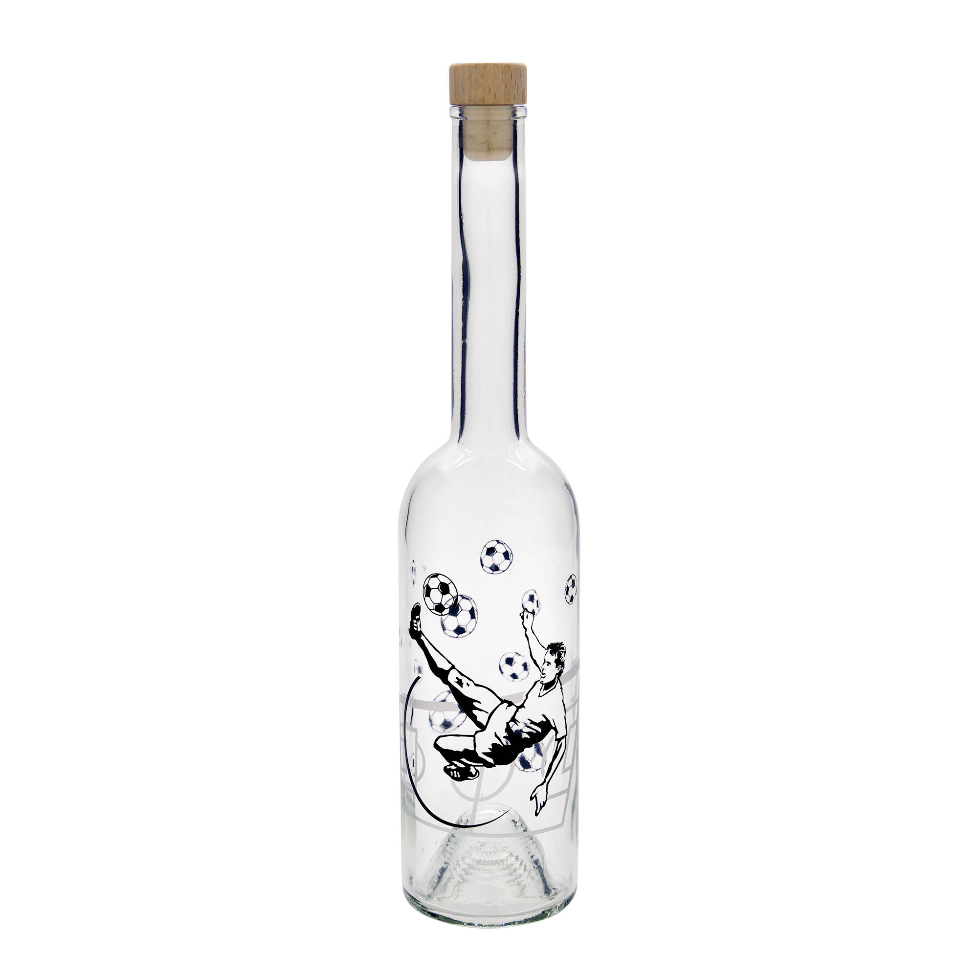 500 ml üvegpalack 'Opera', motívum: labdarúgó, nyílás: dugó 500 ml üvegpalack 'Opera', motívum: labdarúgó, nyílás: dugó
