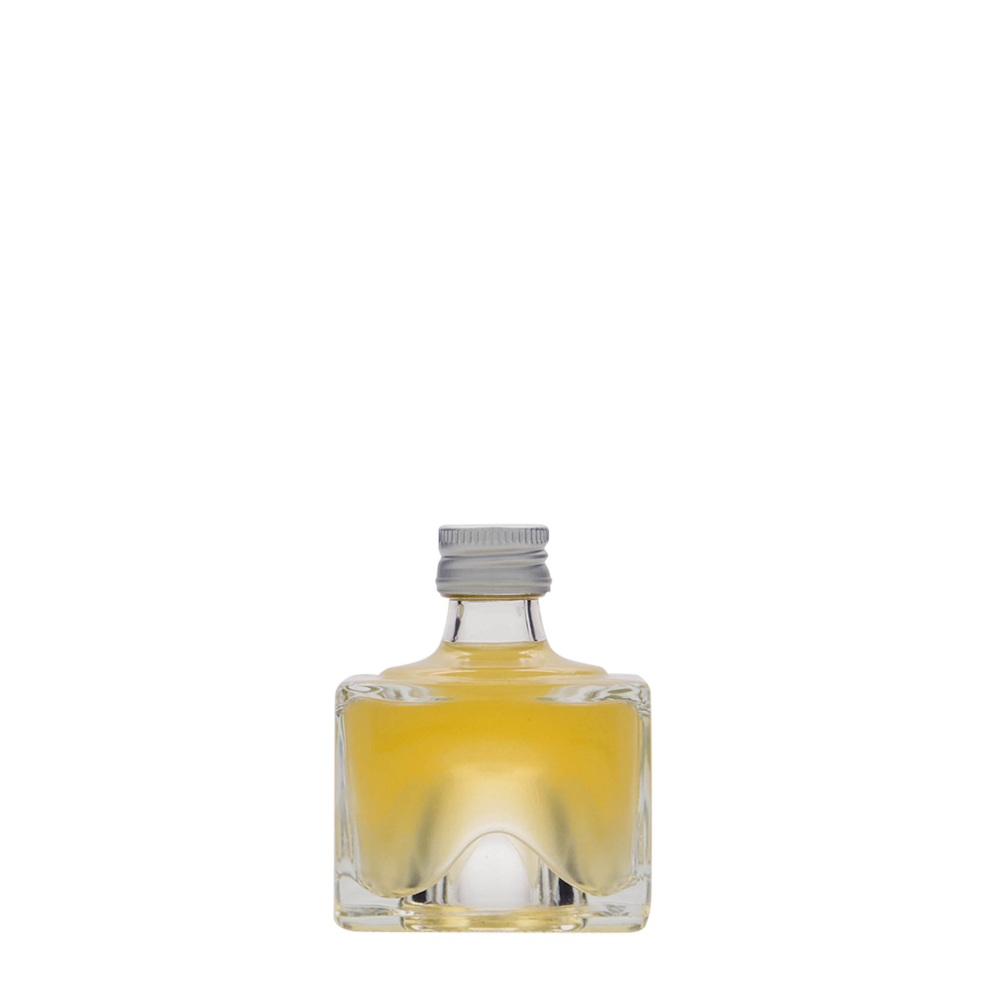 40 ml üvegpalack 'Cocolores', négyzet alakú, nyílás: PP 18