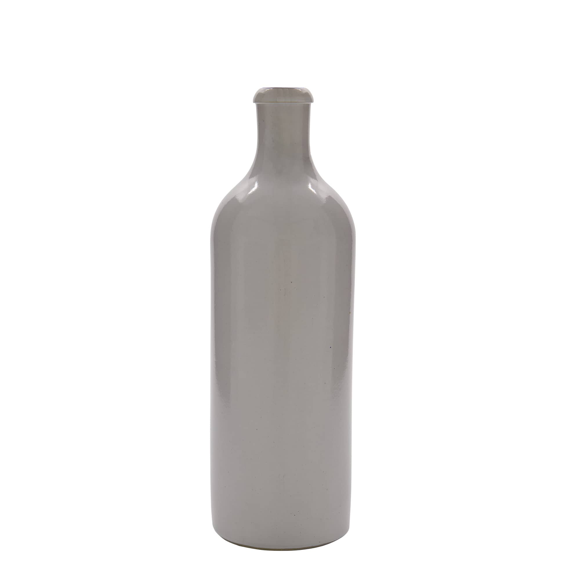 750 ml agyagedény, kőedény, fehér, nyílás: patentzár