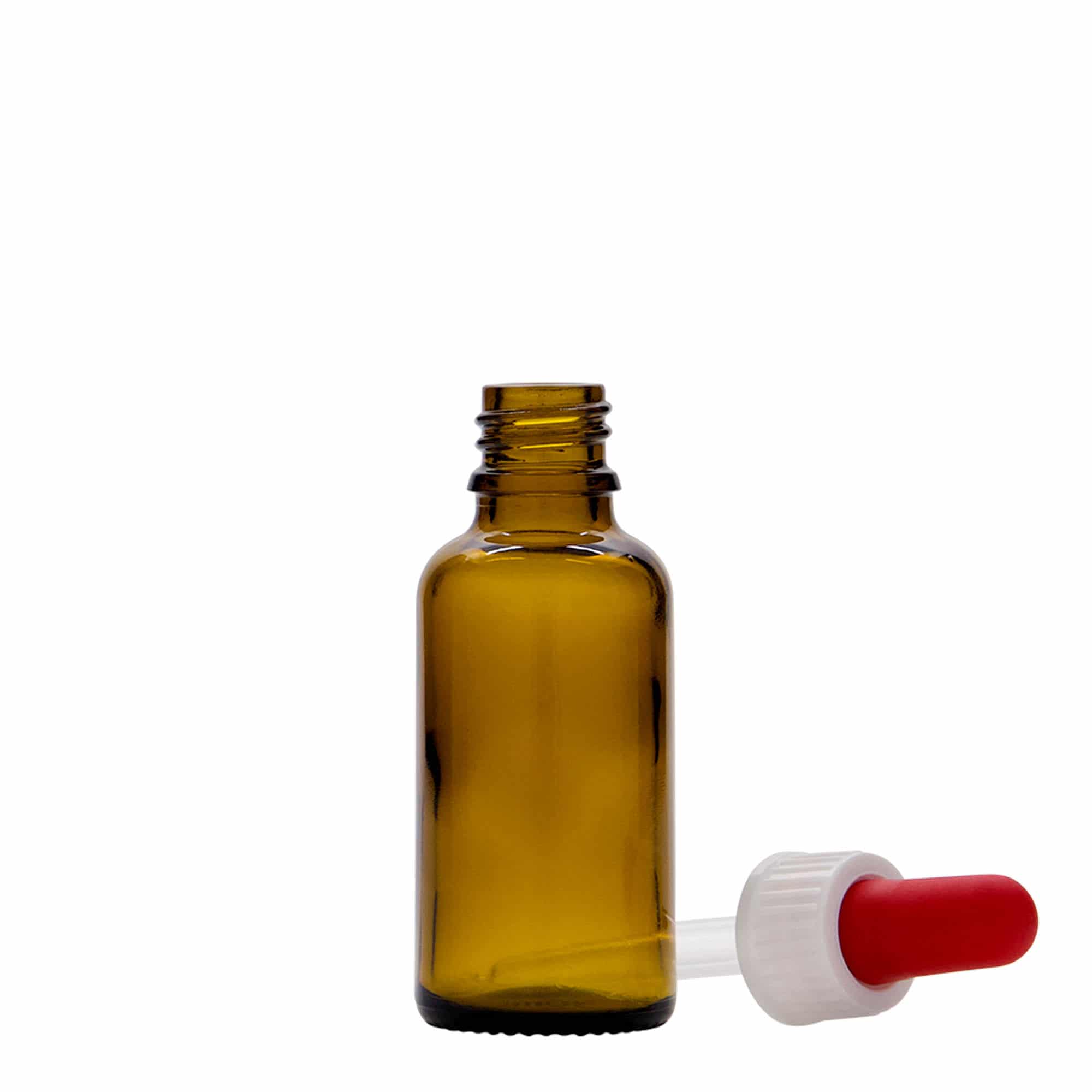 30 ml orvosi pipettás üveg, barna, nyílás: DIN 18