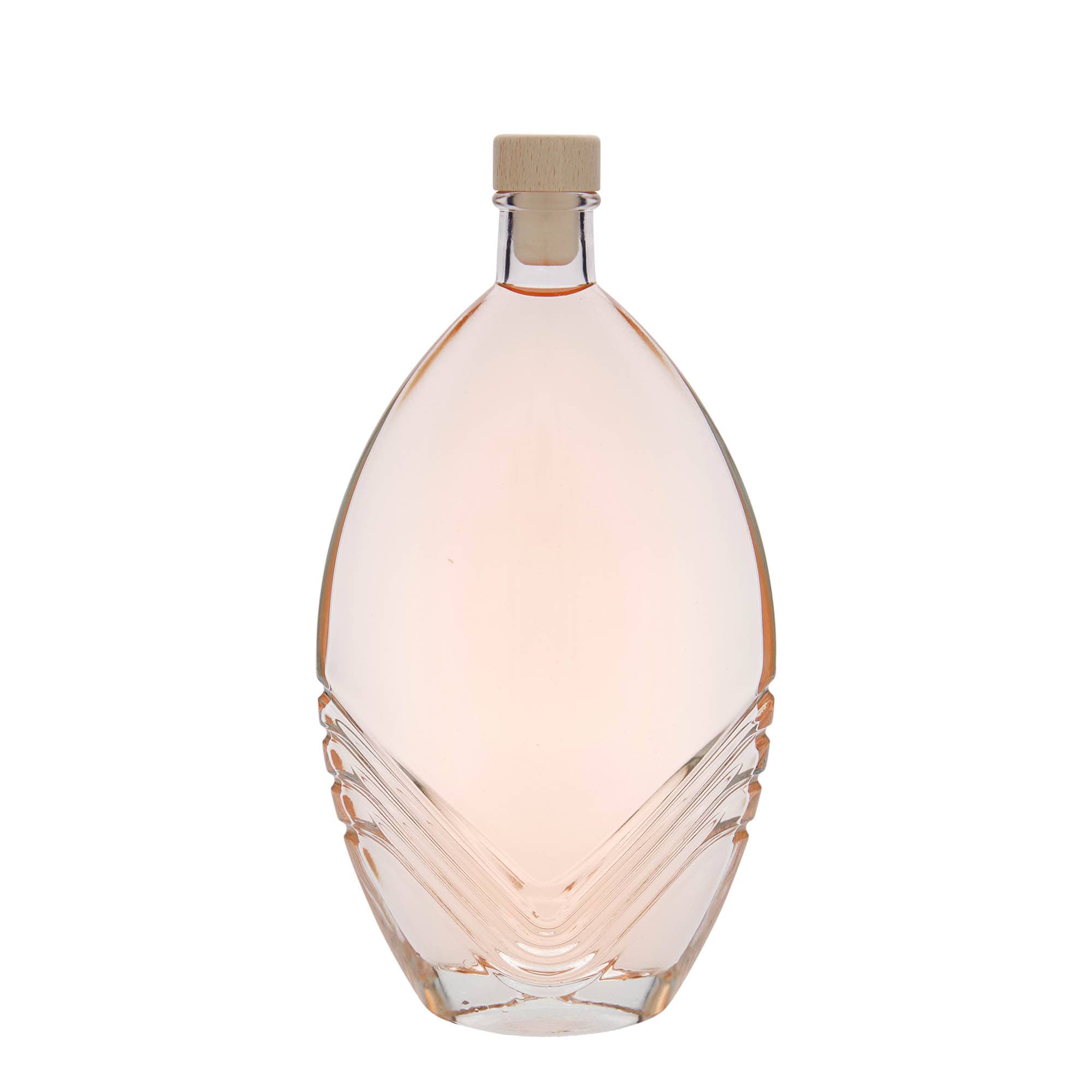 500 ml üvegpalack 'Florence', ovális, nyílás: parafa