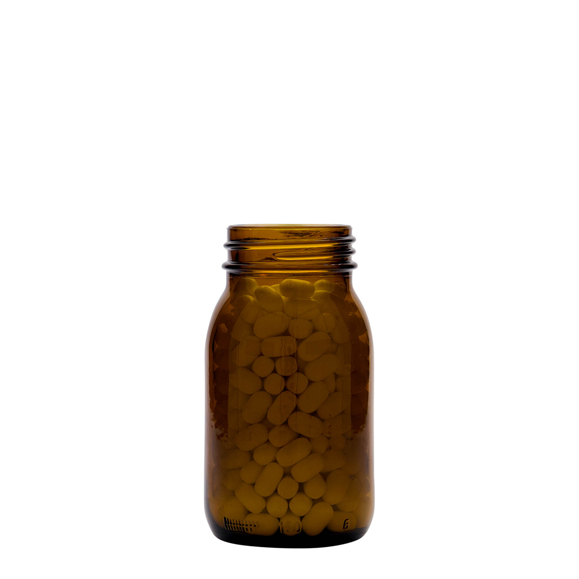 150 ml széles szájú üveg, barna, nyílás: DIN 45