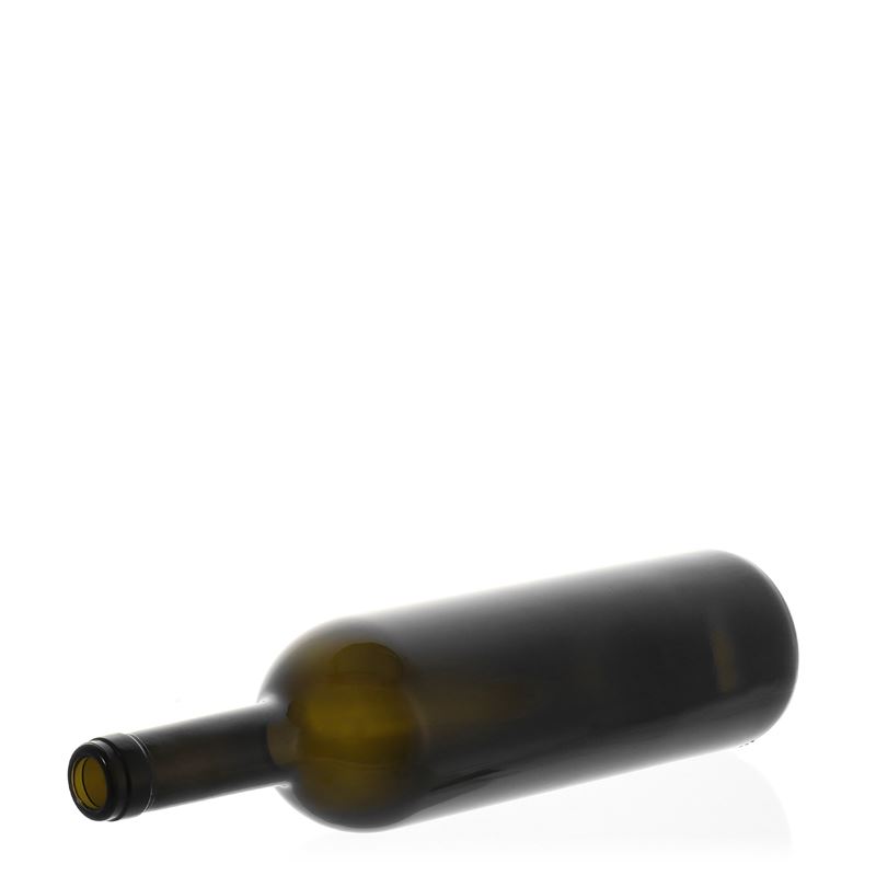 750 ml-es borospalack 'Golia', antikzöld, szájnyílás: parafadugó