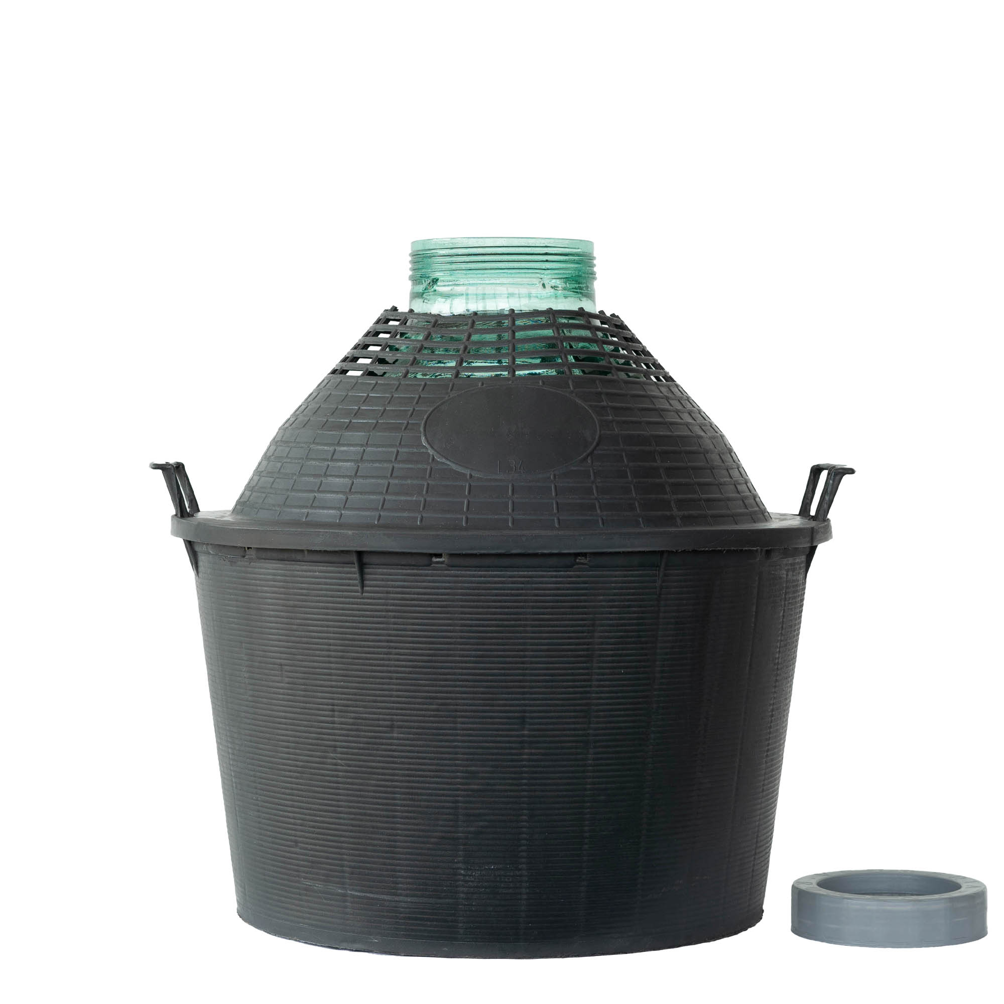 34 l ballonpalack széles nyakú, üveg, nyílás: csavarzár