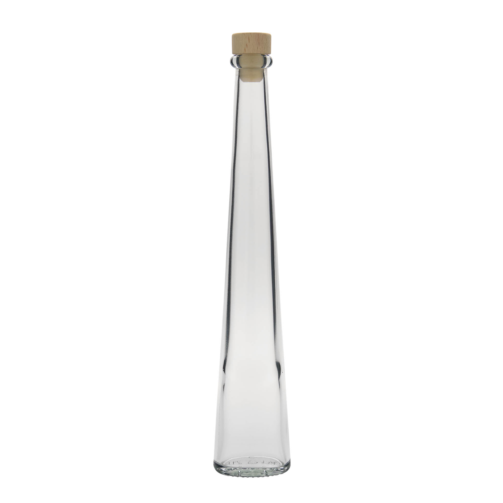 200 ml üvegpalack 'Dama Ovale', ovális, nyílás: parafa