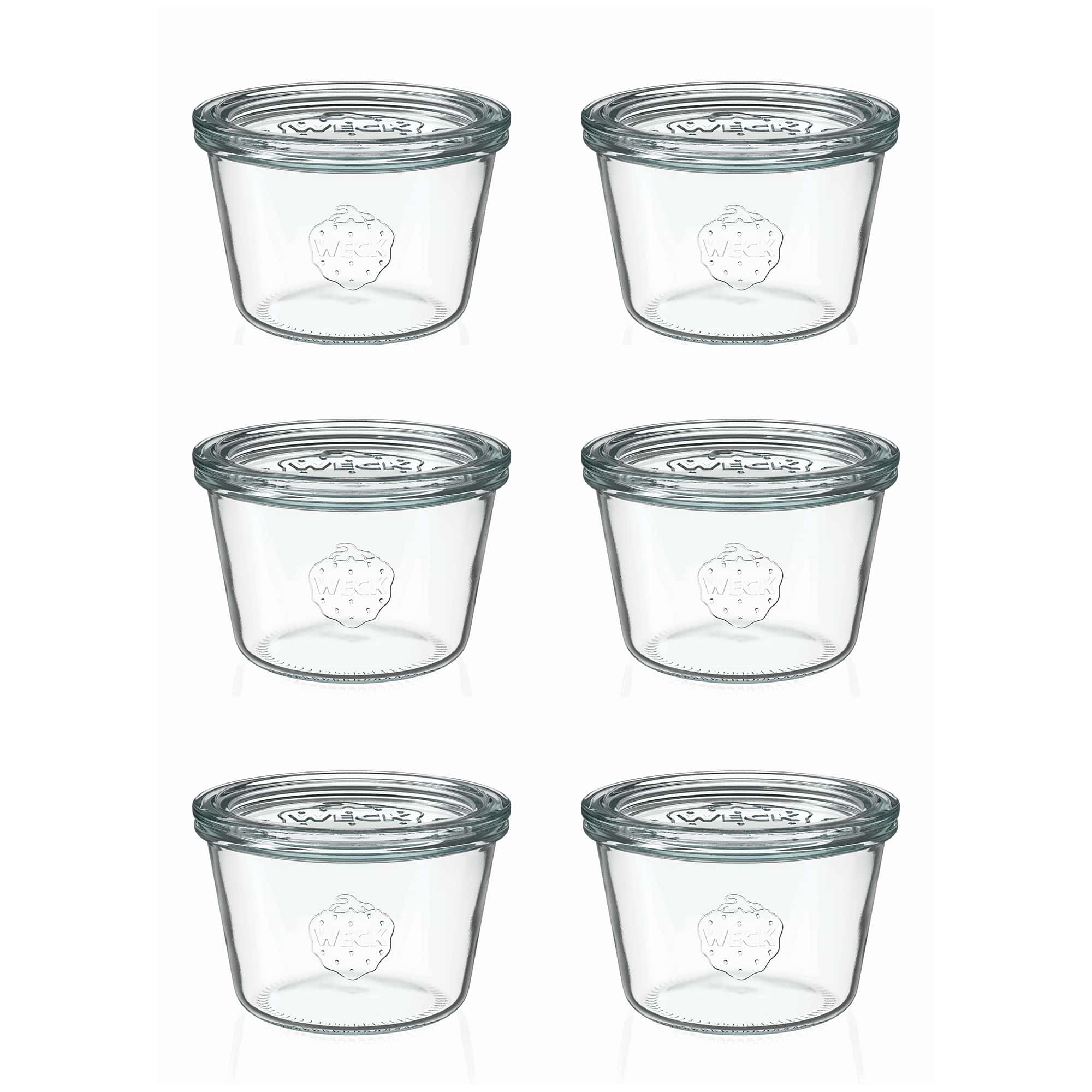 6x 370 ml Felfordítható WECK-üveg üvegfedéllel RR 100