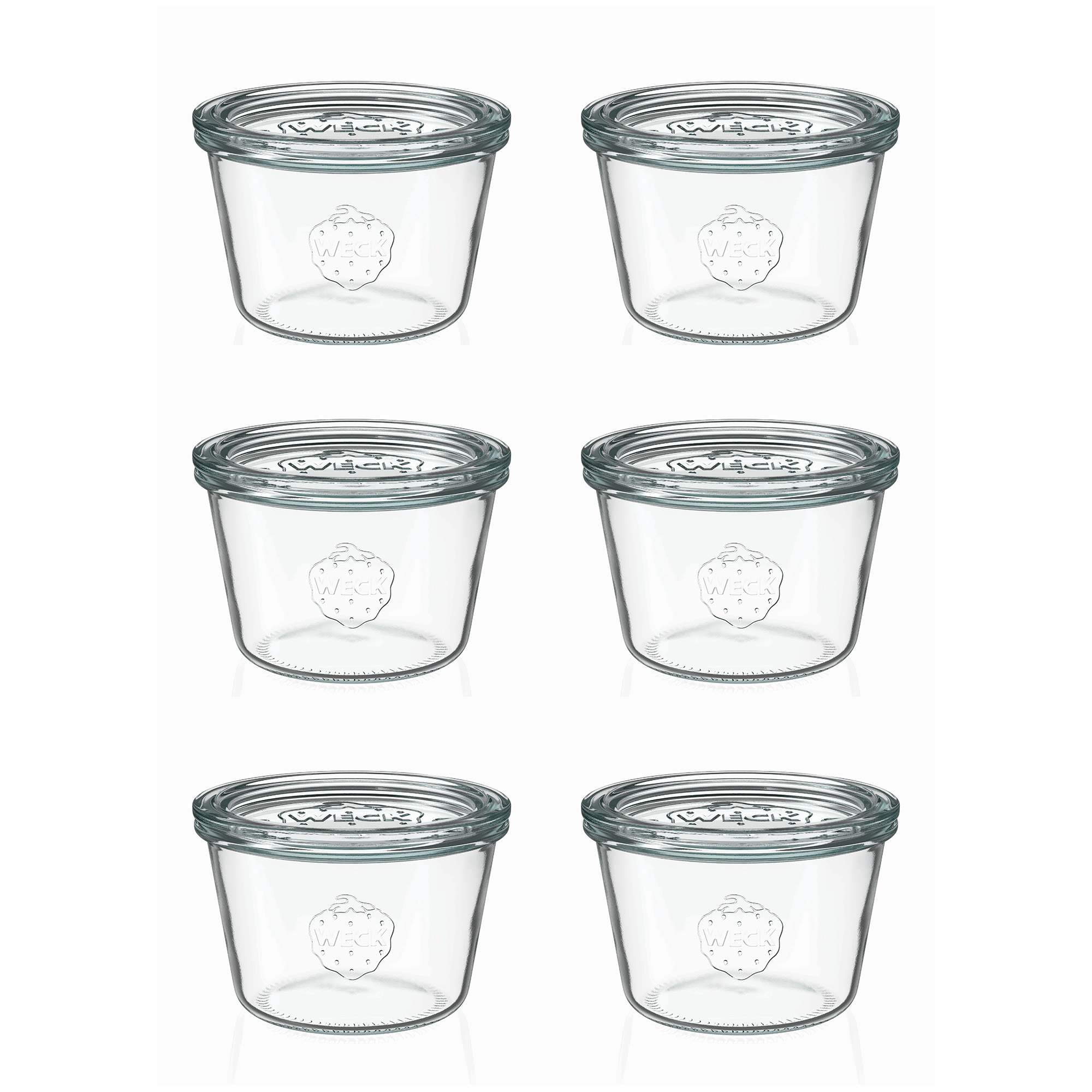 6x 370 ml Felfordítható WECK-üveg üvegfedéllel RR 100