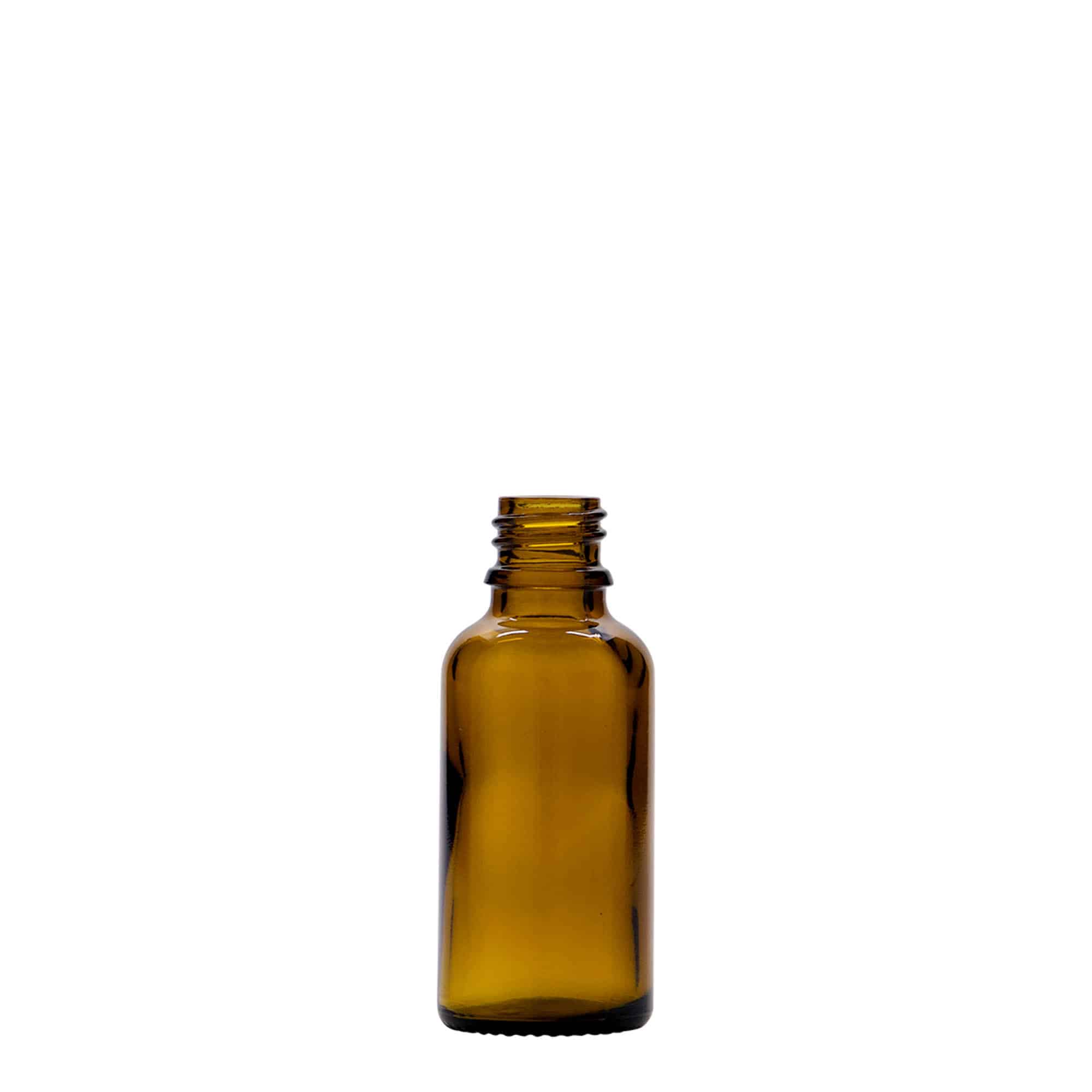 30 ml-es patikai üveg, üveg, barna, szájnyílás: DIN 18 30 ml-es patikai üveg, üveg, barna, szájnyílás: DIN 18
