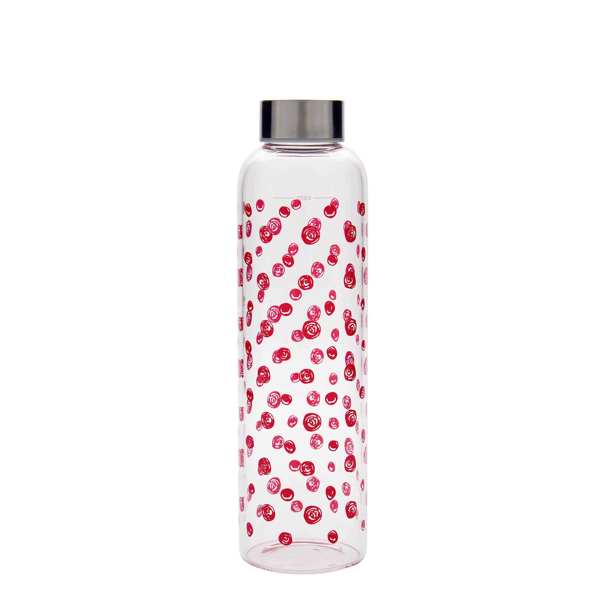 500 ml-es ivópalack, 'Perseus', motívum: Piros pontok, szájnyílás: csavaros kupak