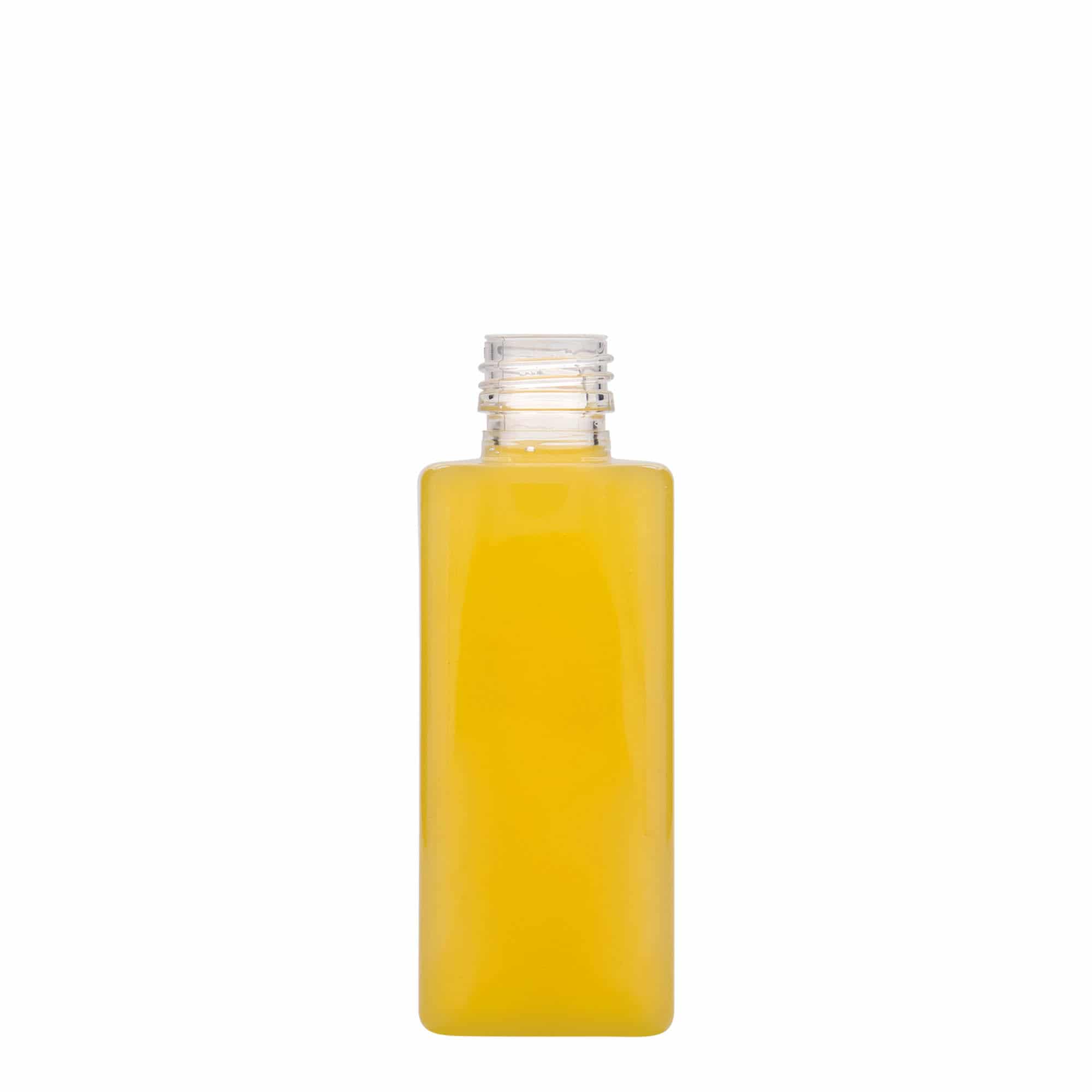 250 ml-es PET-palack 'Karl', négyzet alakú, műanyag, szájnyílás: PP 28