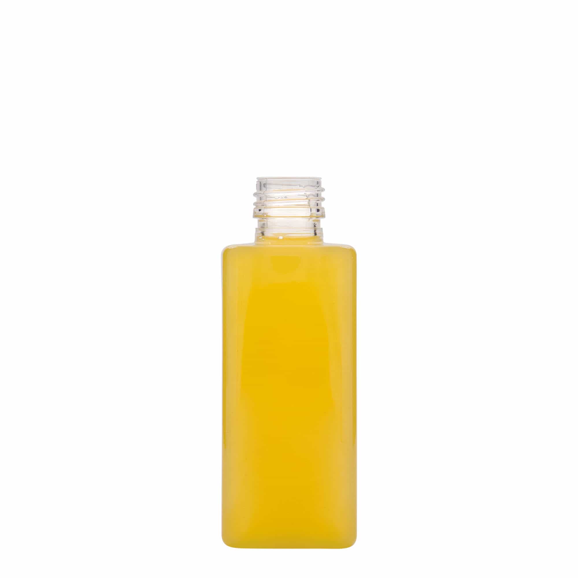 250 ml PET-palack 'Karl', négyzet alakú, műanyag, nyak: PP 28