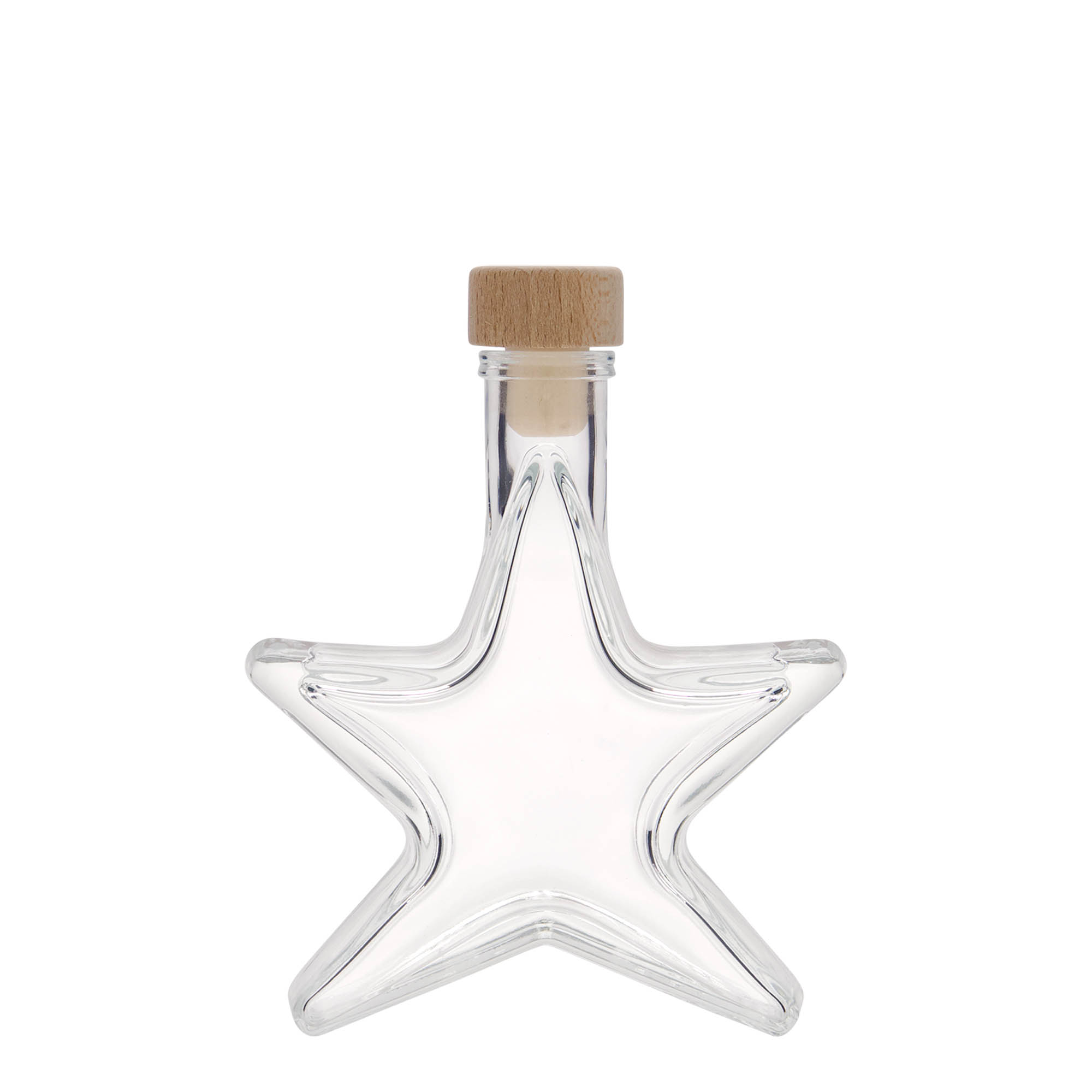 100 ml üvegpalack 'Csillag', nyílás: parafa