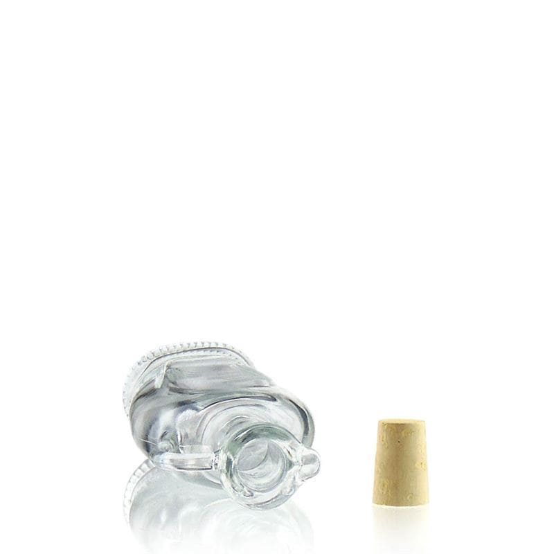 250 ml üvegpalack 'Eleganta', ovális, nyílás: parafa