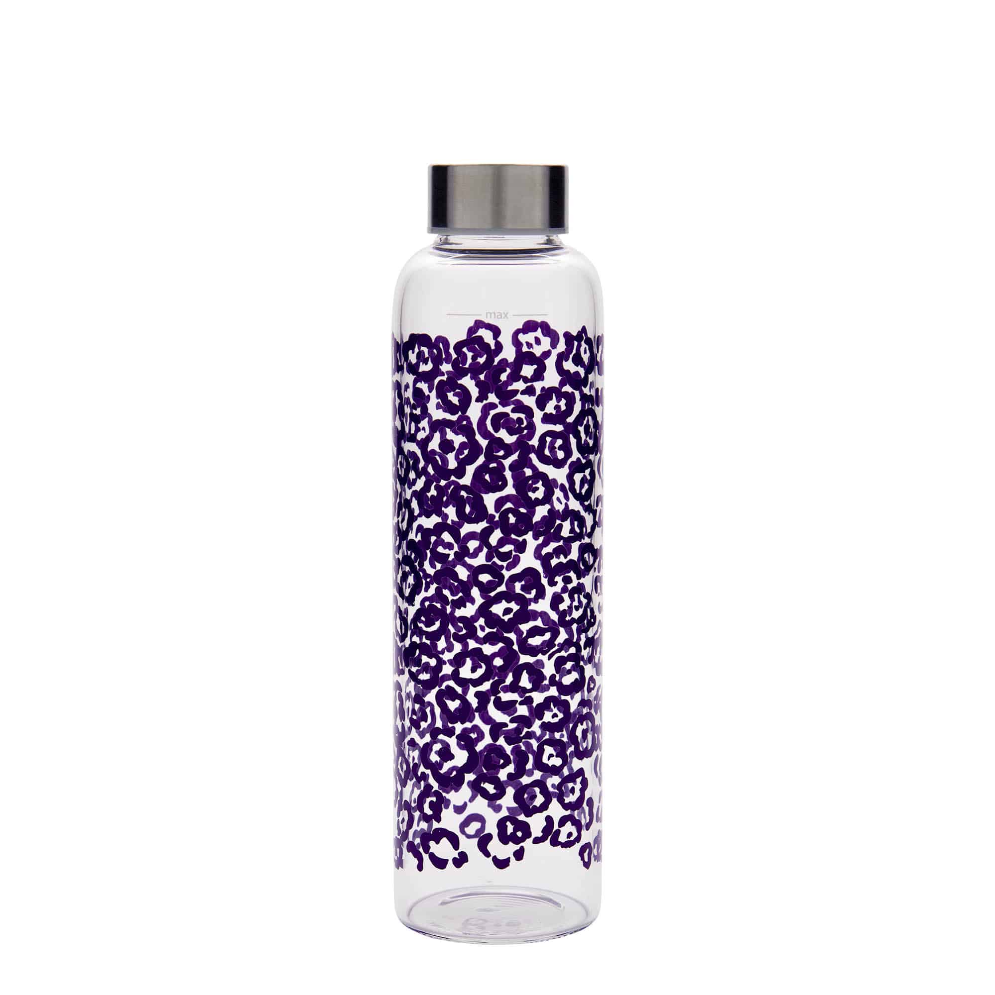 500 ml ivópalack 'Perseus - Lila virágok', nyílás: csavarzár