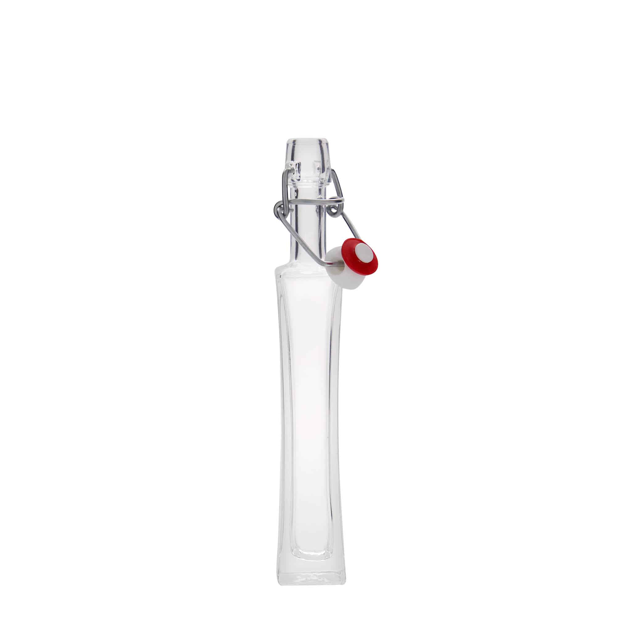 40 ml-es üvegpalack 'Koko', négyzet alakú, szájnyílás: csatos zár 40 ml-es üvegpalack 'Koko', négyzet alakú, szájnyílás: csatos zár