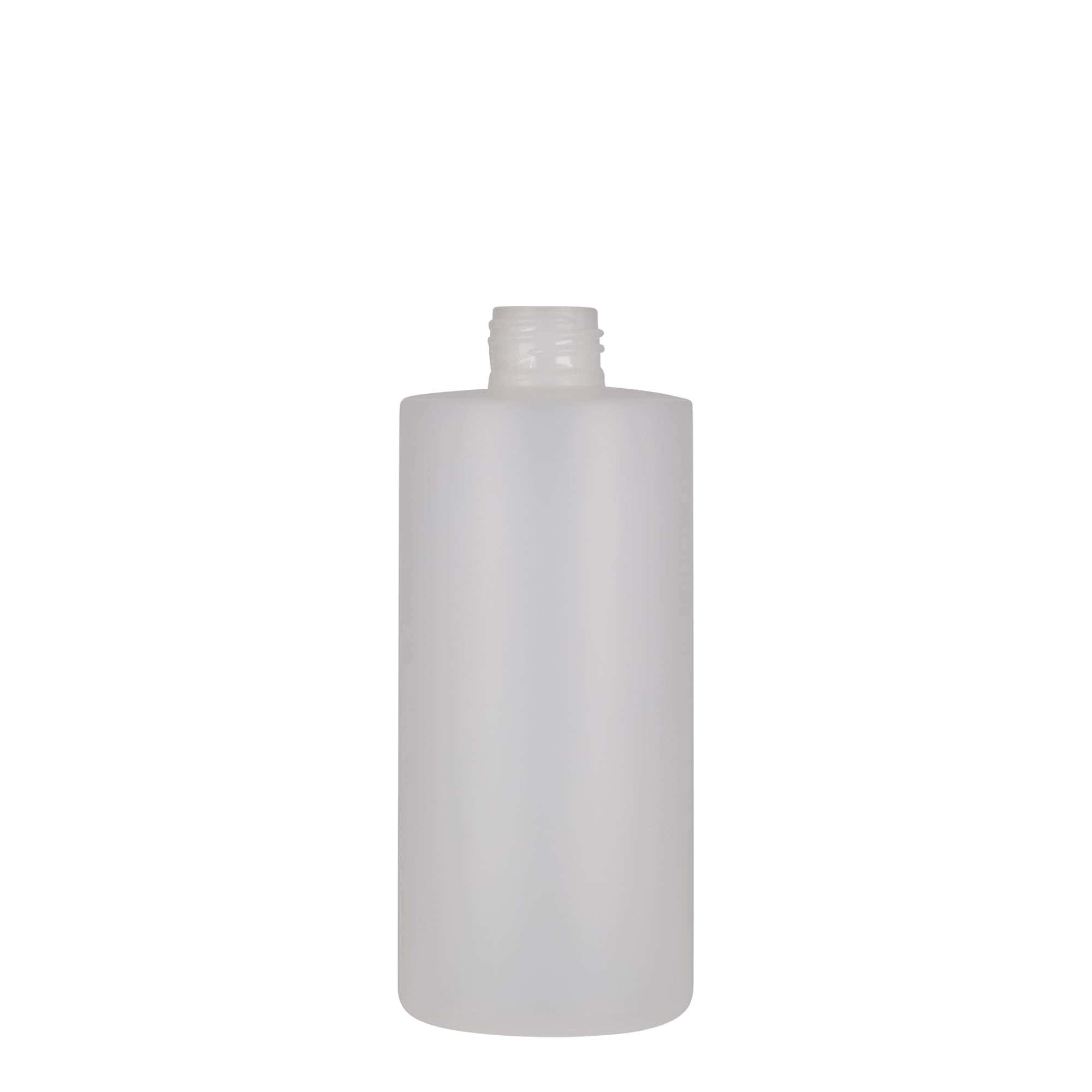 300 ml műanyag palack 'Pipe', HDPE, fehér, nyílás: 24/410