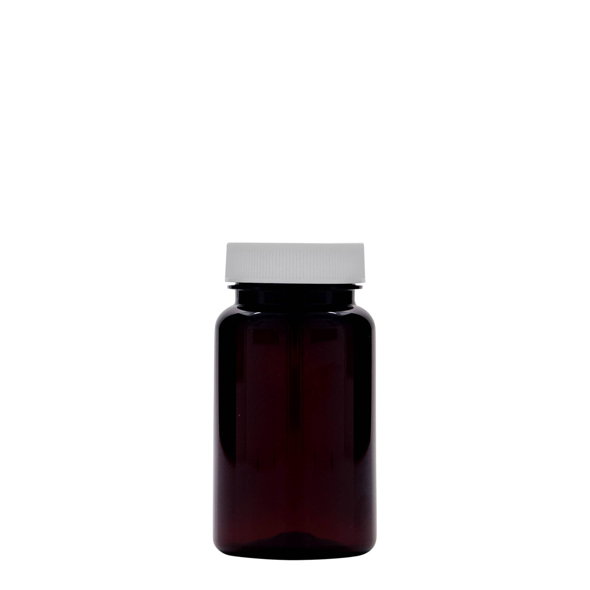 100 ml PET-palack, műanyag, barna, nyakátmérő: 38/400