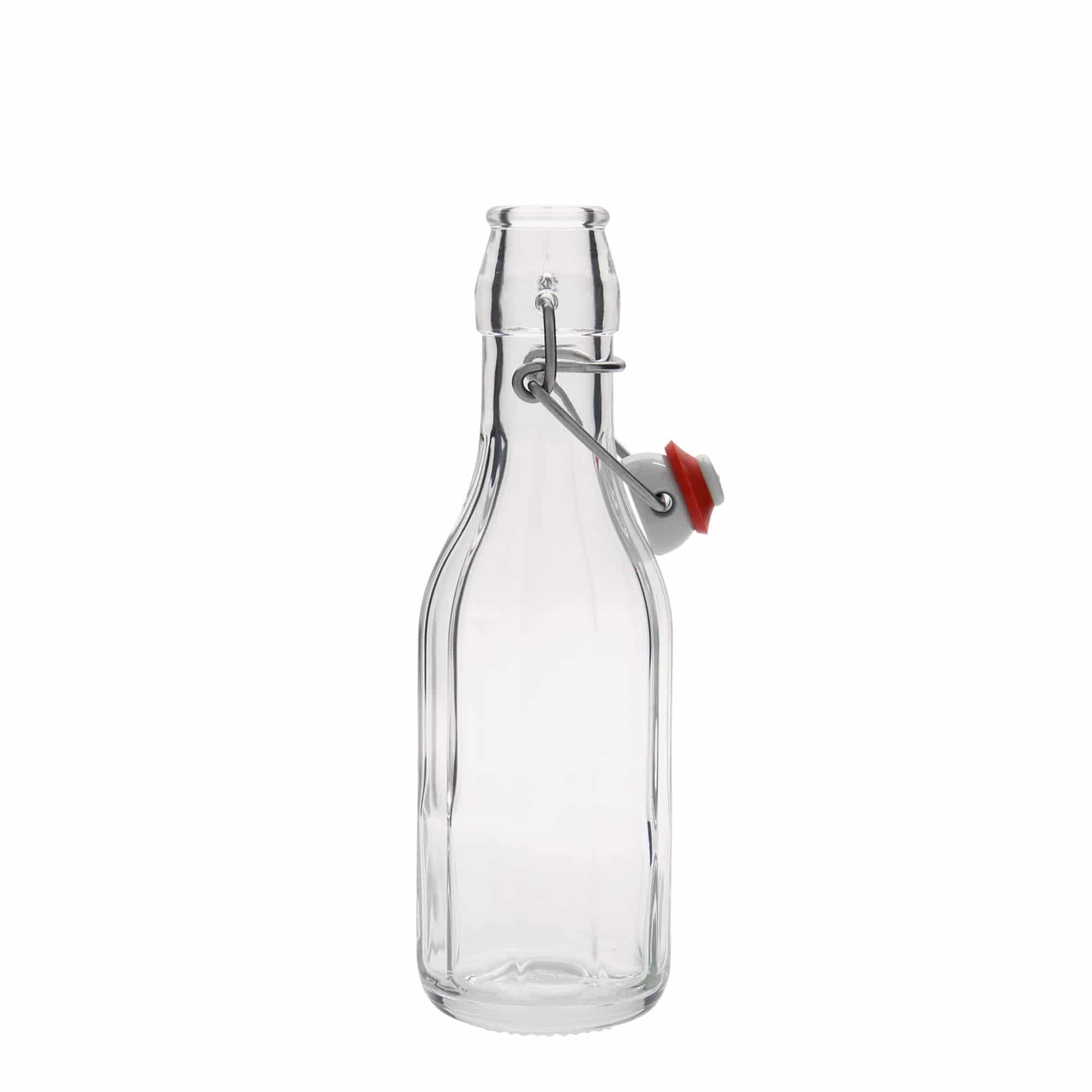 250 ml üveges palack 'Bravo', tízszögletű, nyílás: patentzár