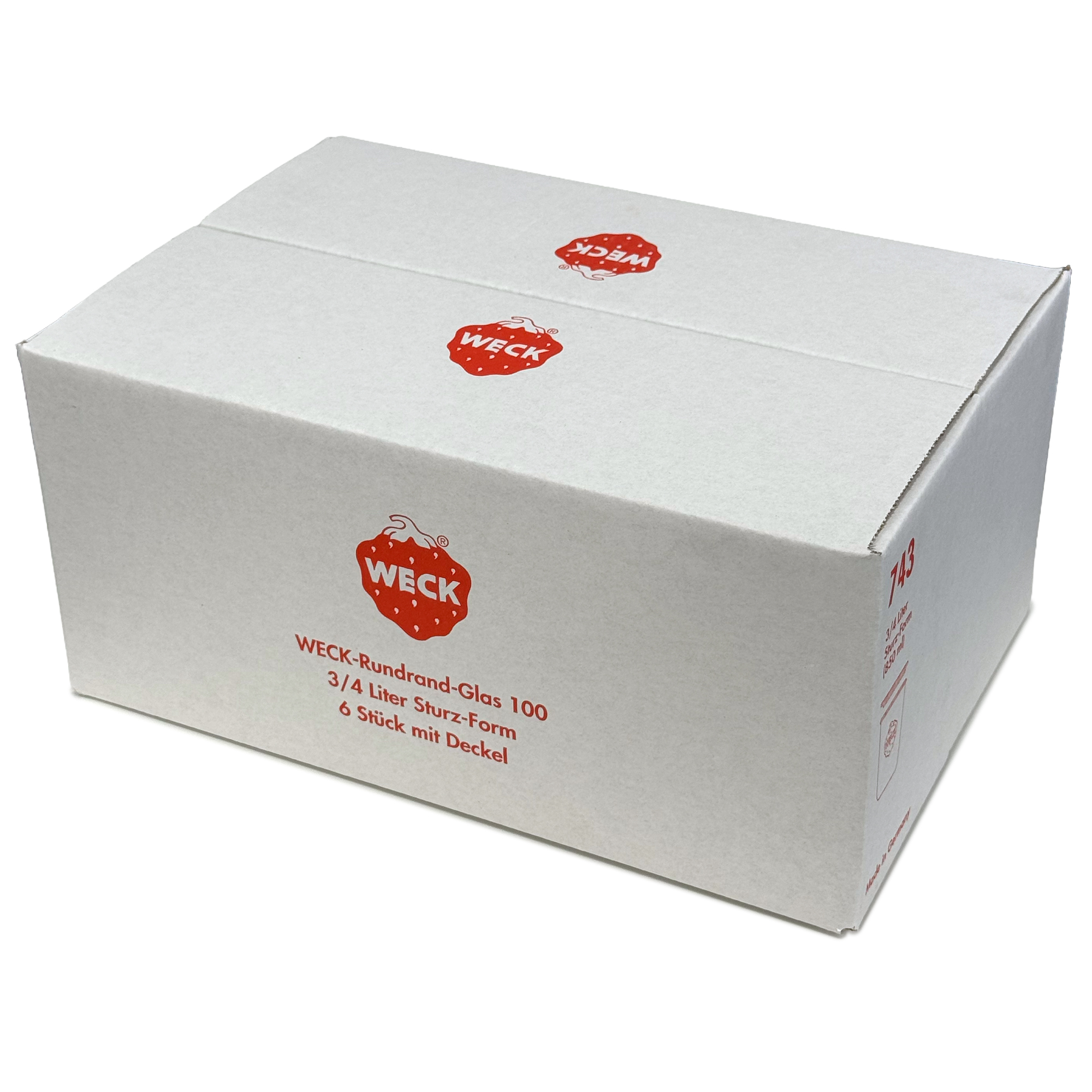 6x 850 ml Felfordítható WECK-üveg üvegfedéllel RR 100