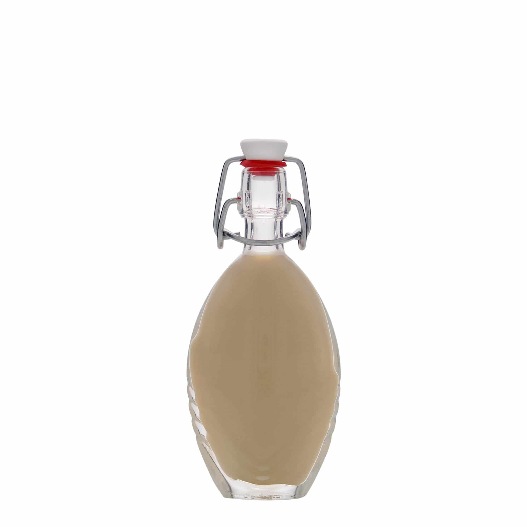 40 ml-es üvegpalack 'Florence', ovális, szájnyílás: csatos zár
