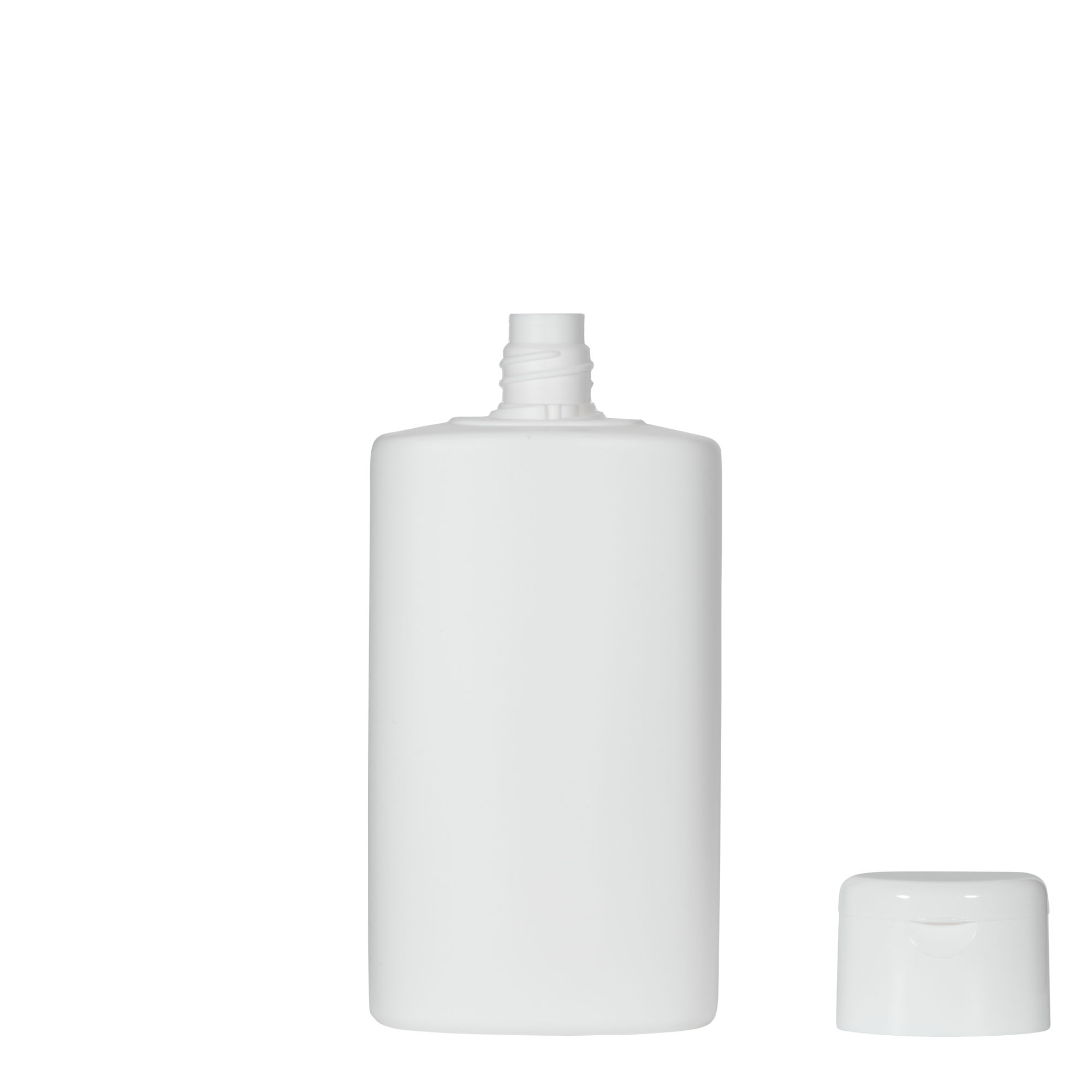 250 ml műanyag palack 'Indy', ovális, HDPE, fehér, nyílás: csavarzár