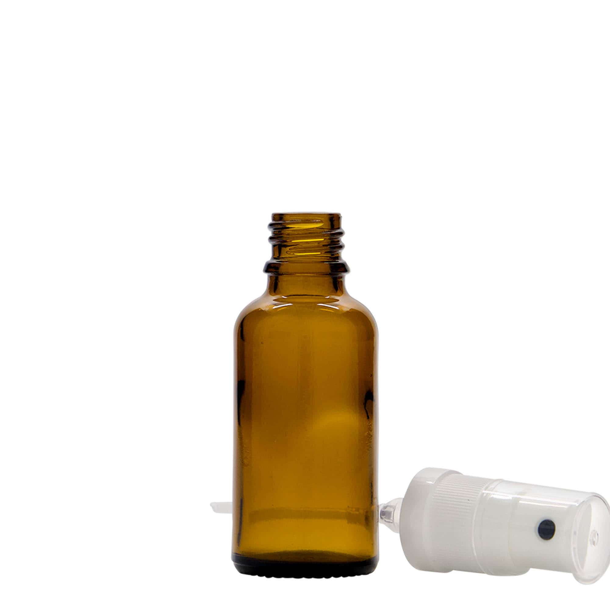 30 ml orvosi permetezőüveg, üveg, barna, nyílás: DIN 18