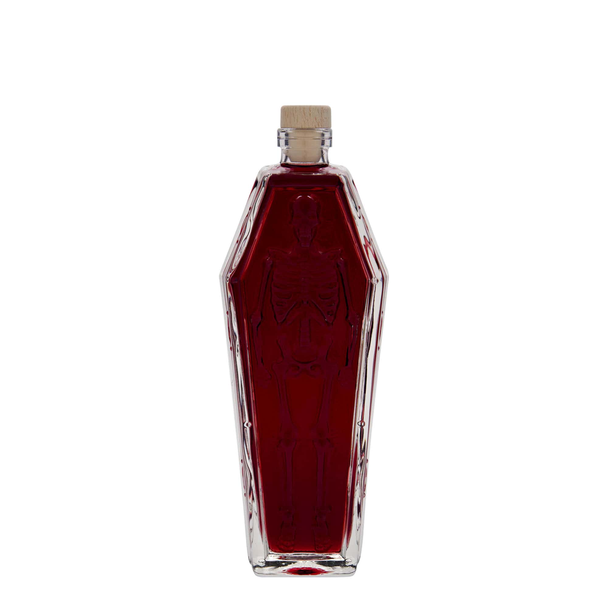 200 ml üvegpalack 'koporsó', nyílás: parafa