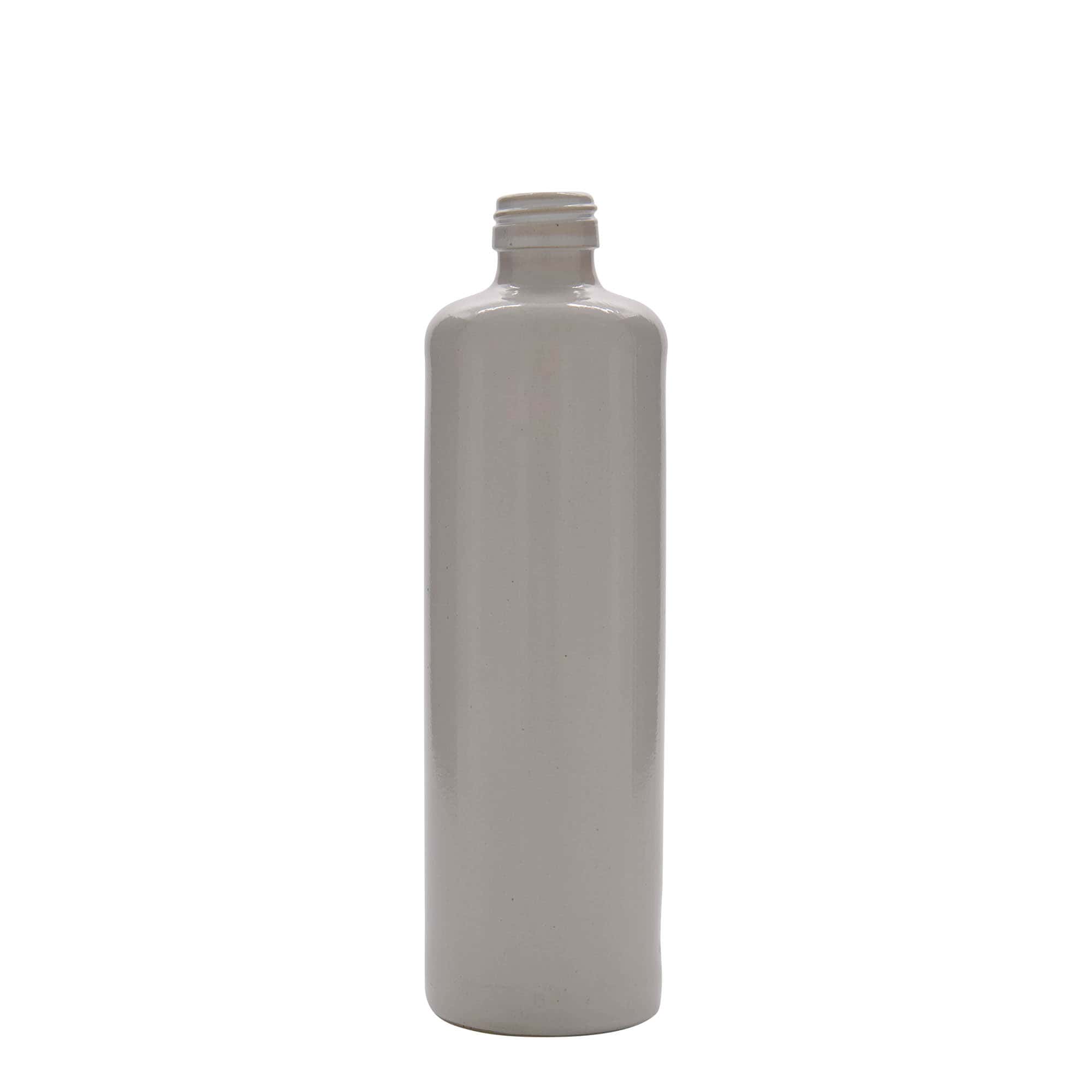 500 ml hordós korsó, kőedény, fehér, száj: PP 31,5